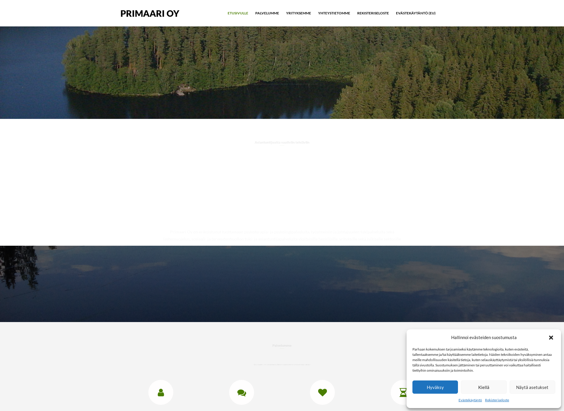 Skärmdump för primaari.fi