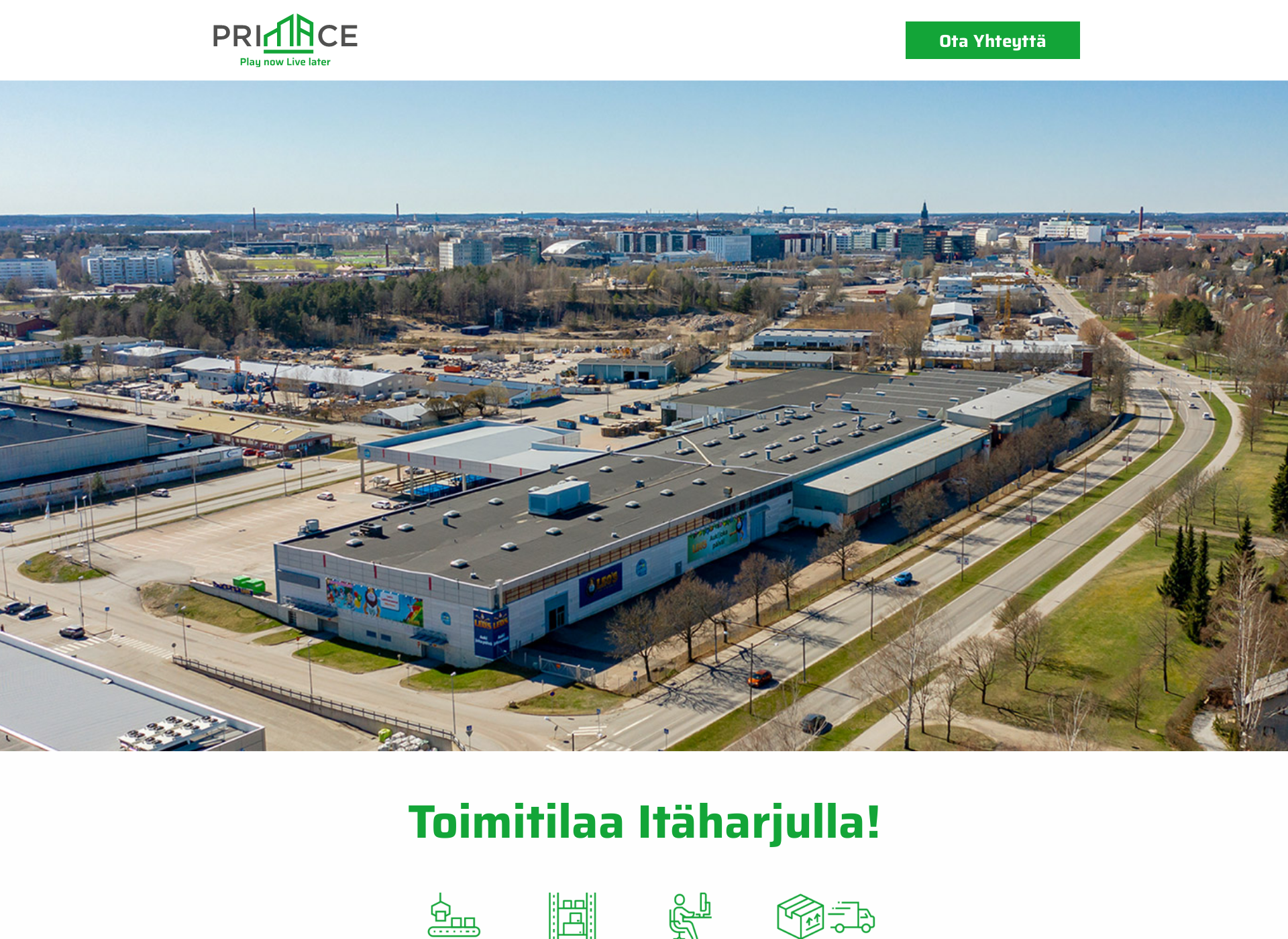Skärmdump för primace.fi