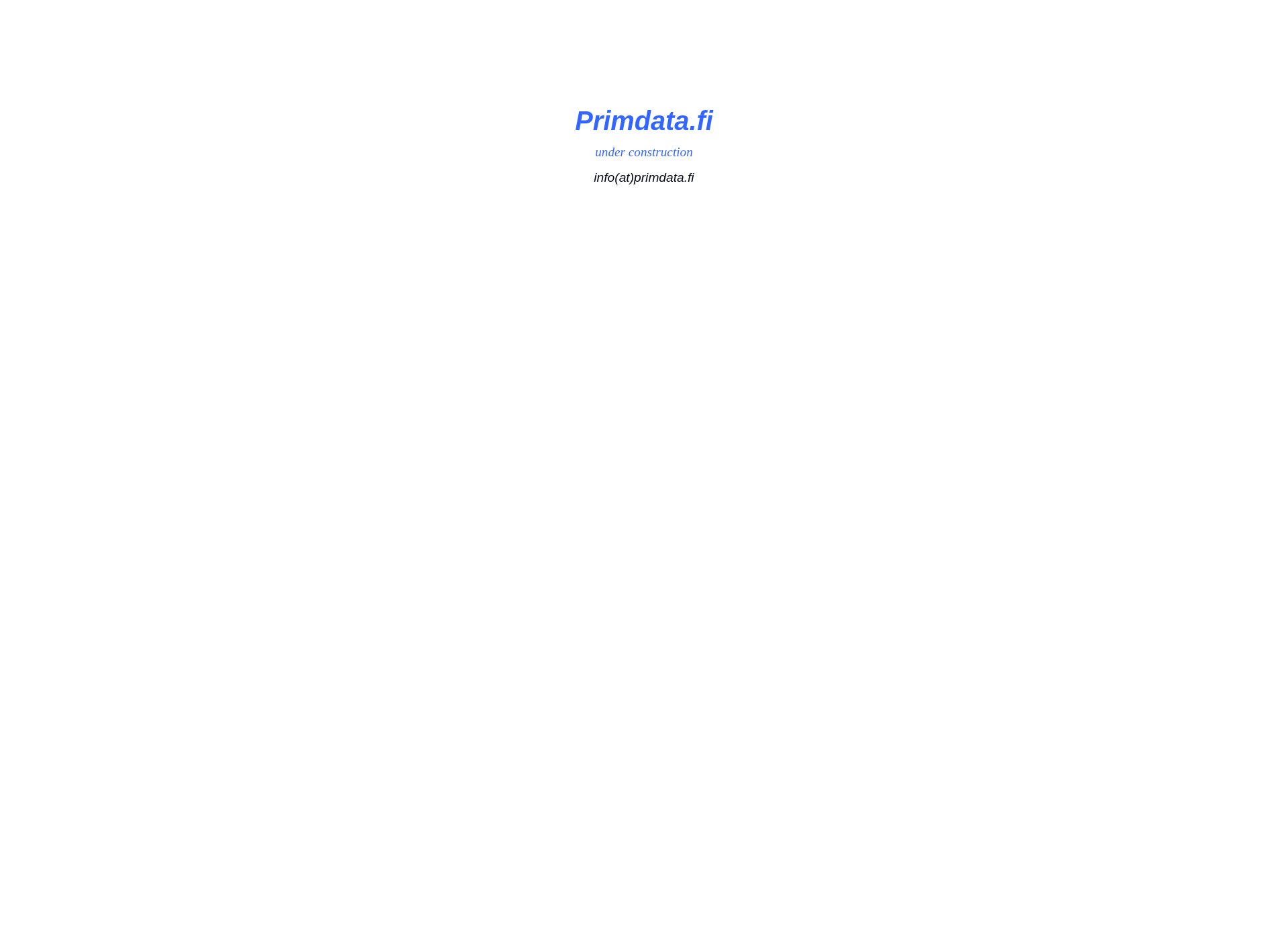 Screenshot for primdata.fi