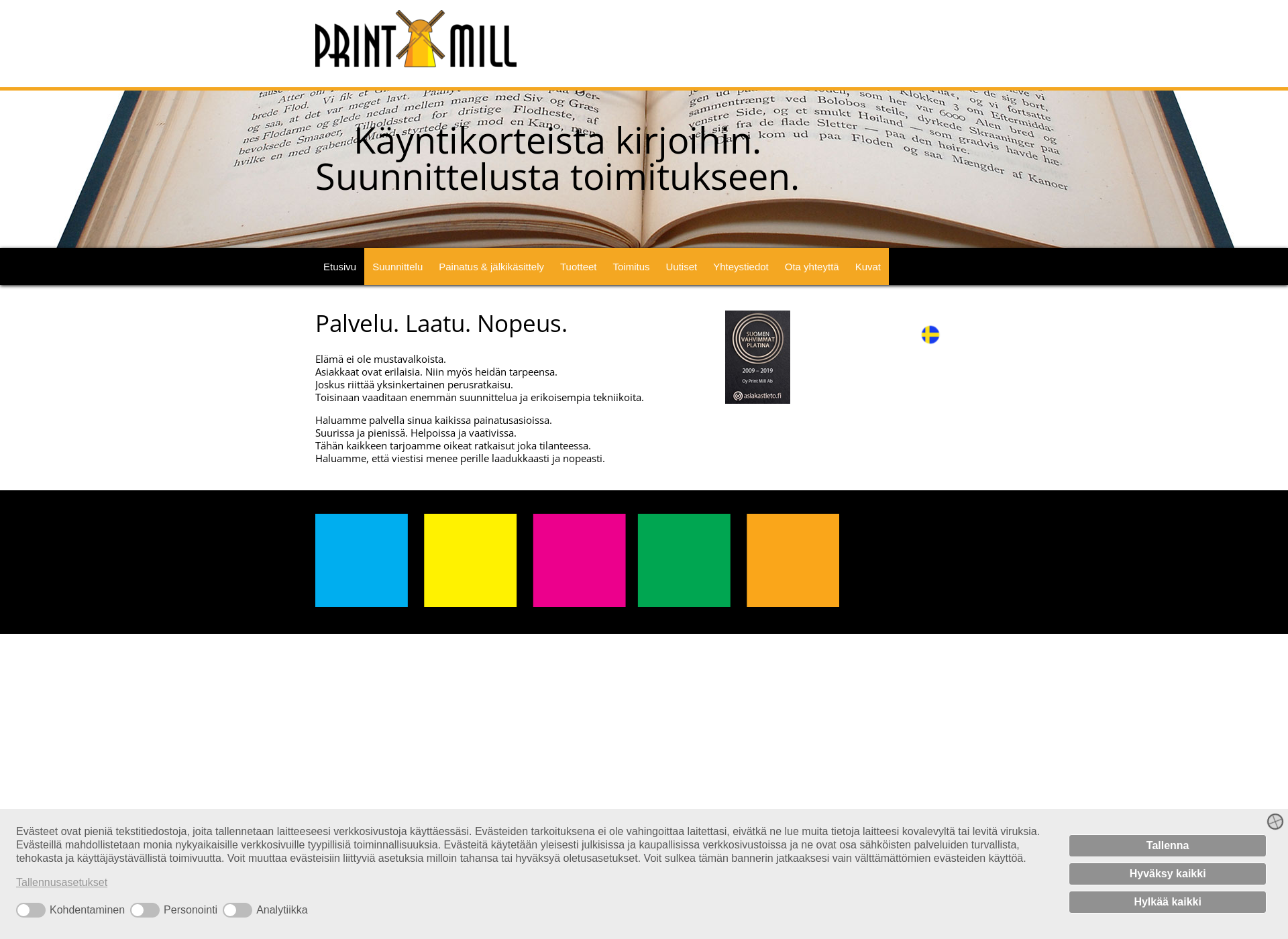 Skärmdump för printmill.fi
