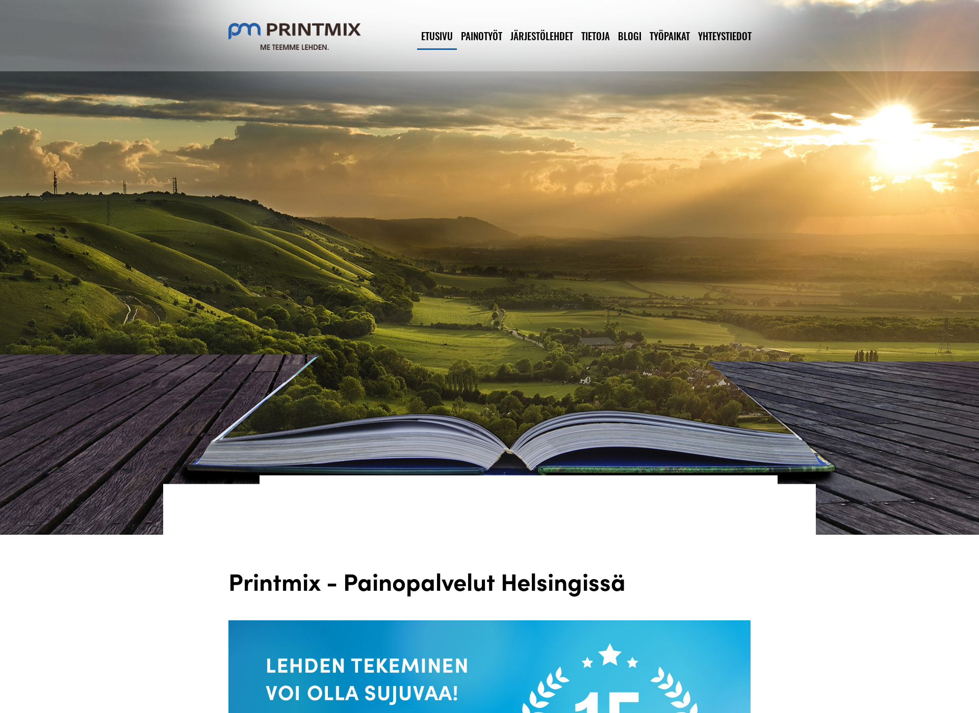 Skärmdump för printmix.fi