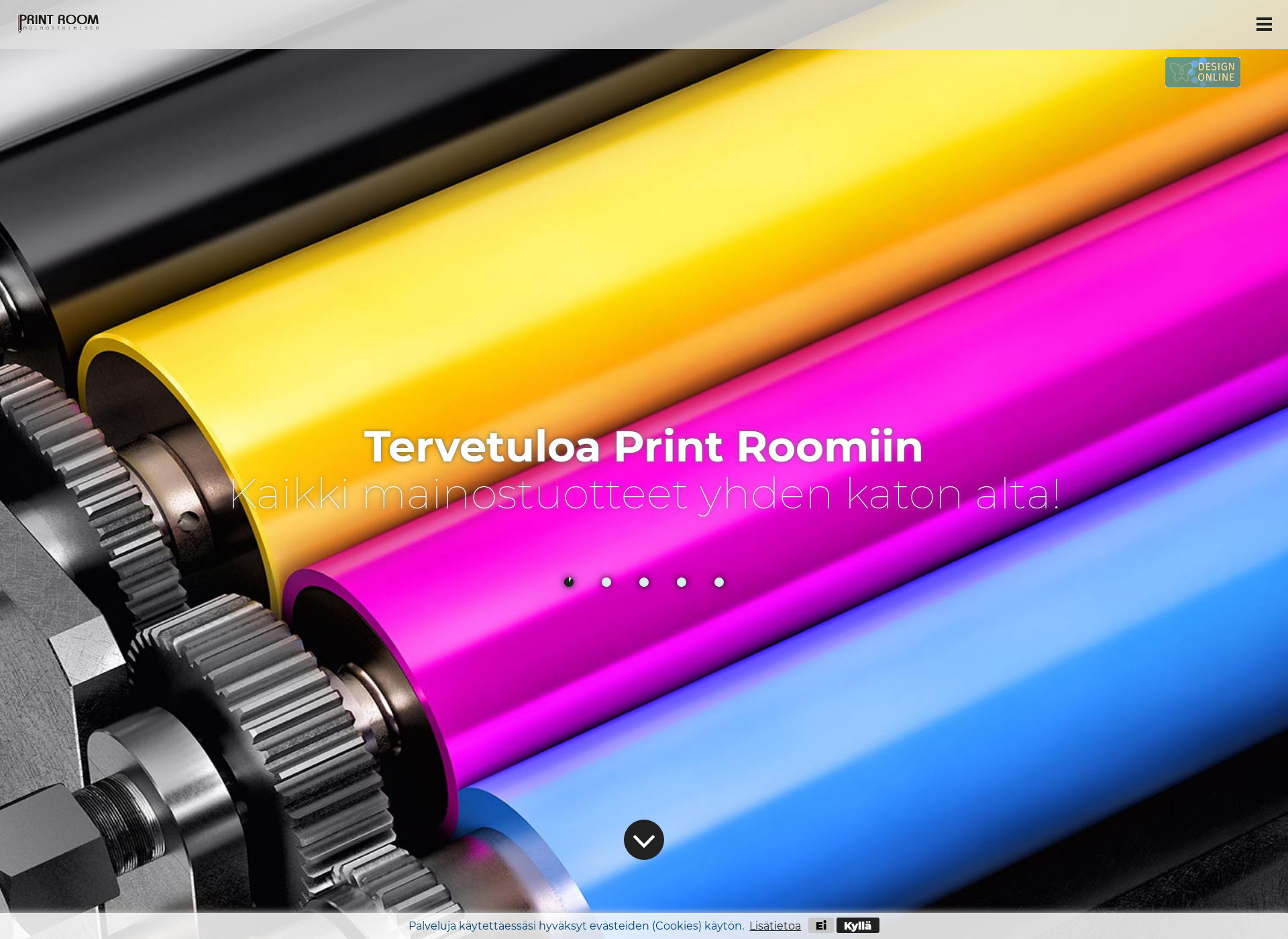 Skärmdump för printroom.fi