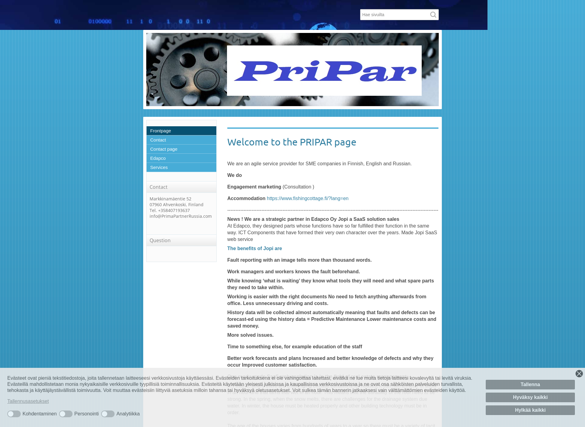 Screenshot for pripar.fi