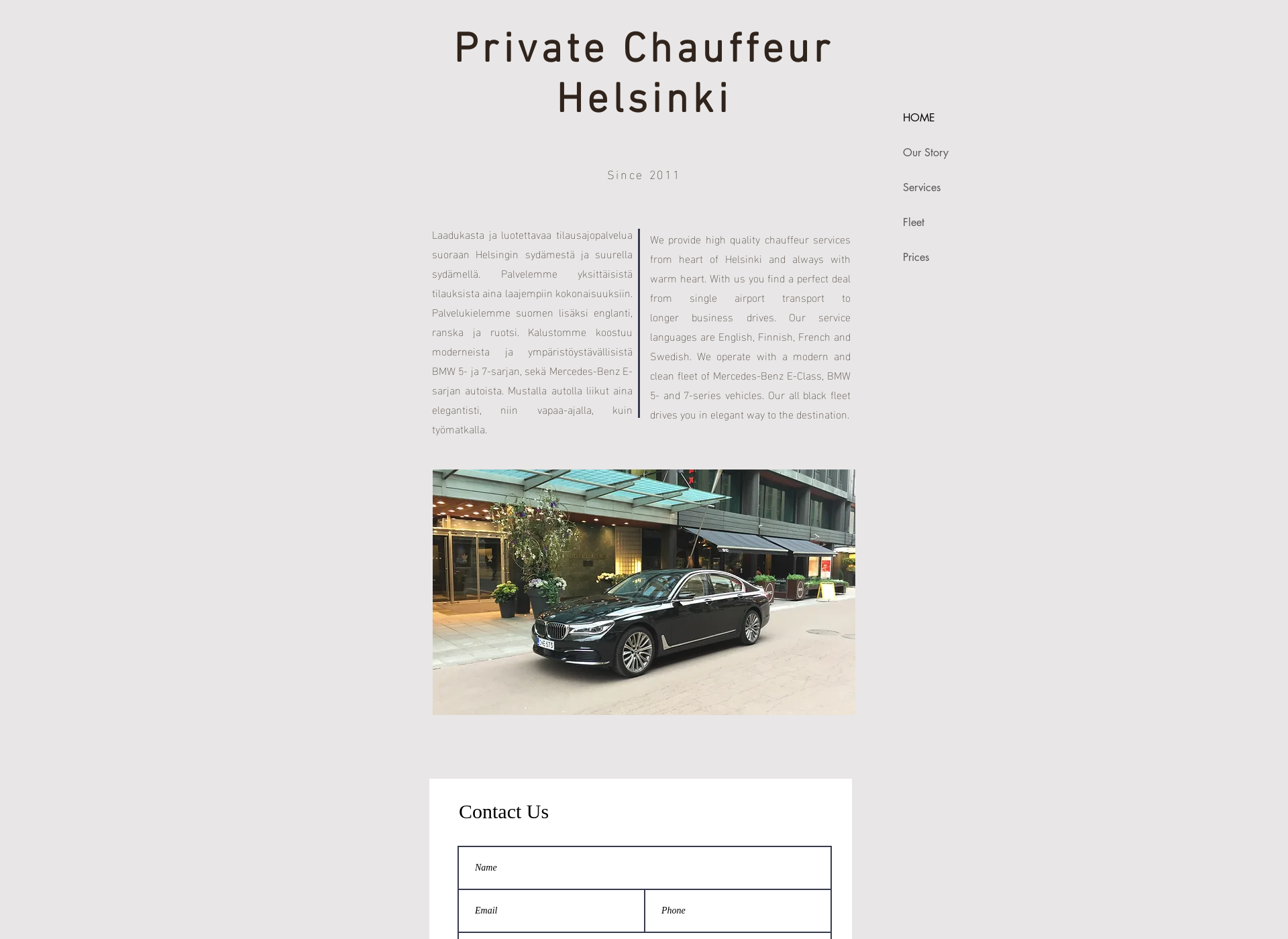 Screenshot for privatechauffeur.fi