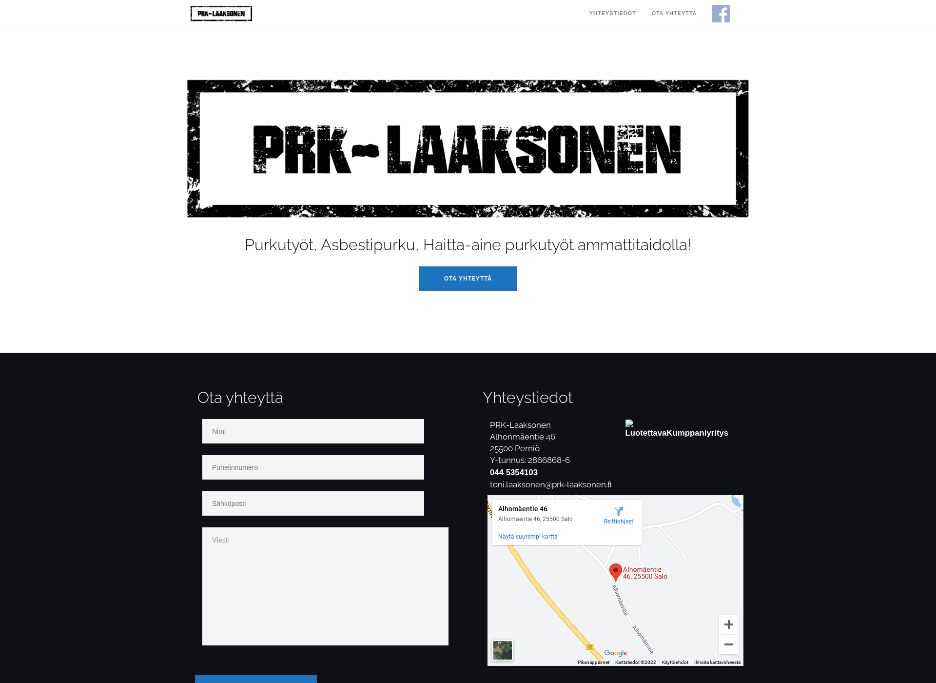 Screenshot for prk-laaksonen.fi