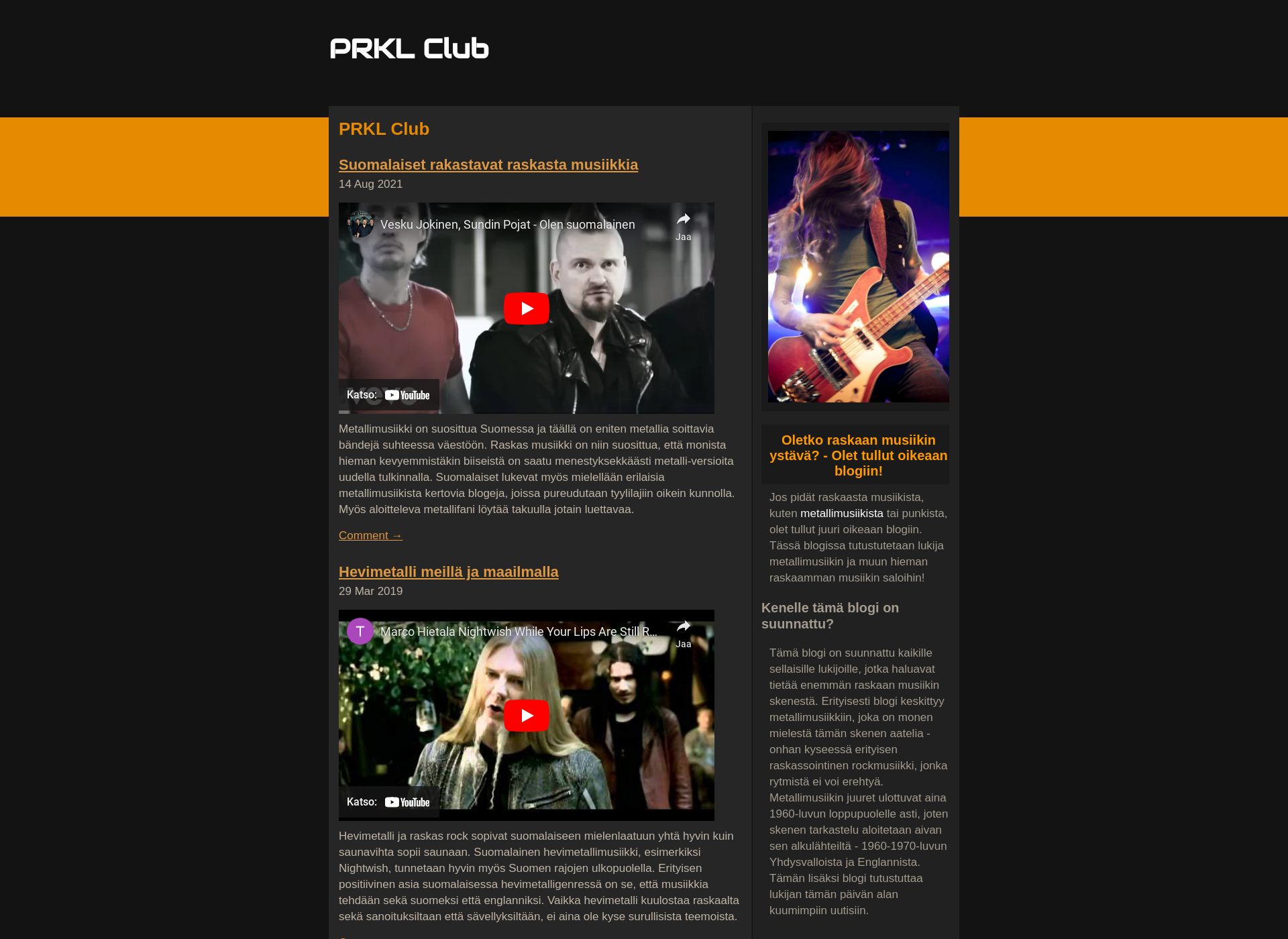 Screenshot for prklclub.fi