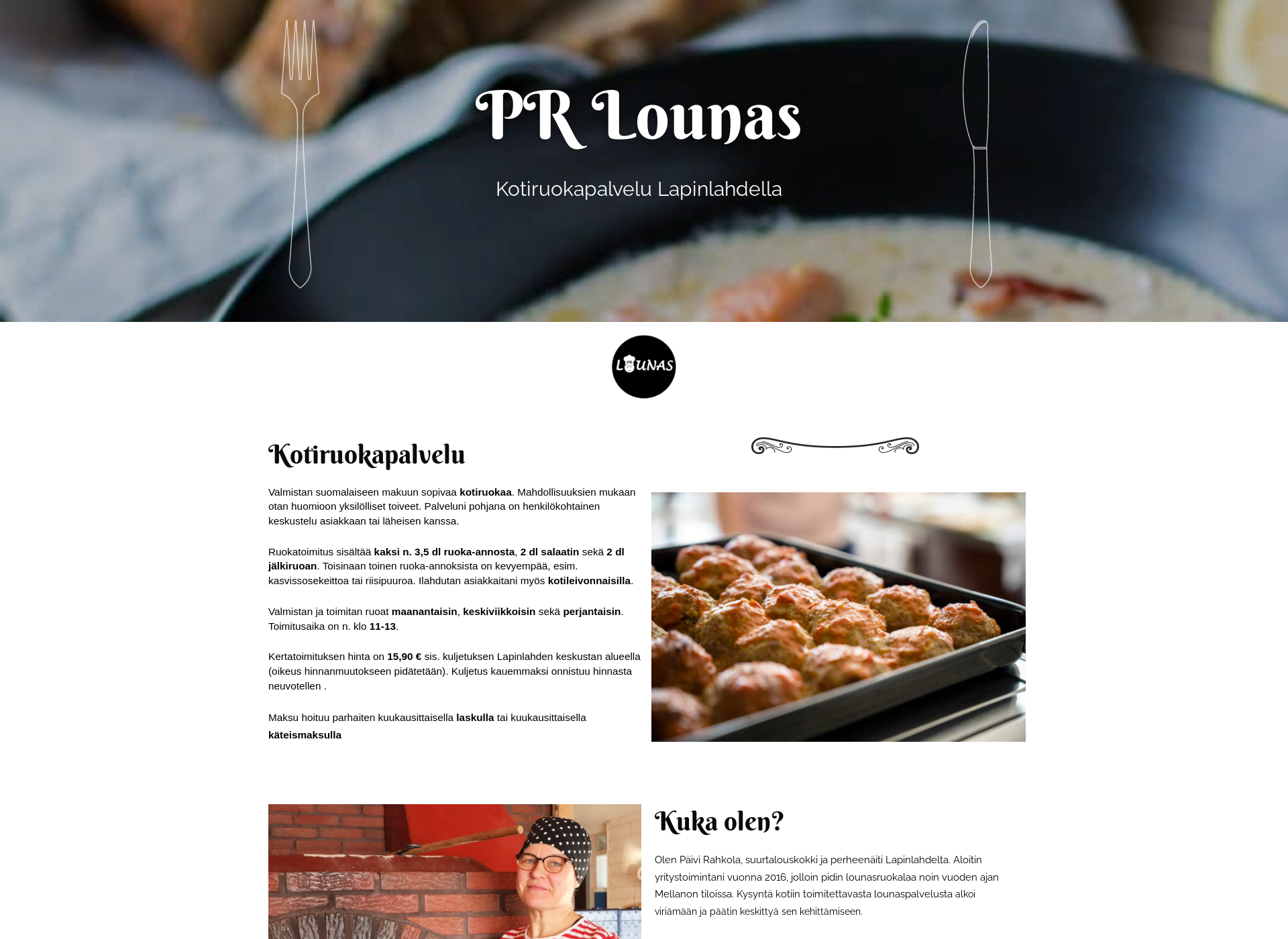 Screenshot for prlounas.fi