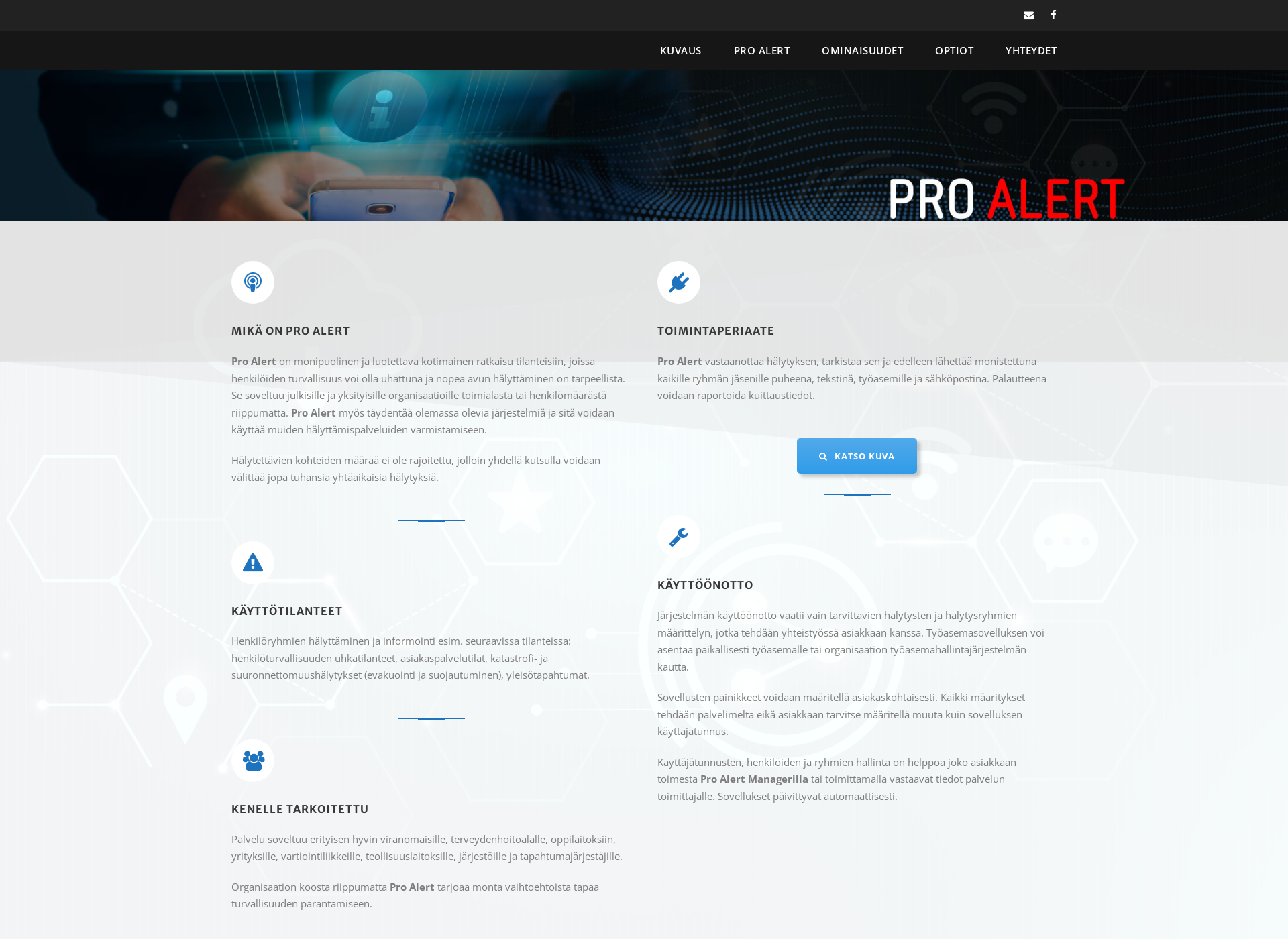 Screenshot for proalert.fi
