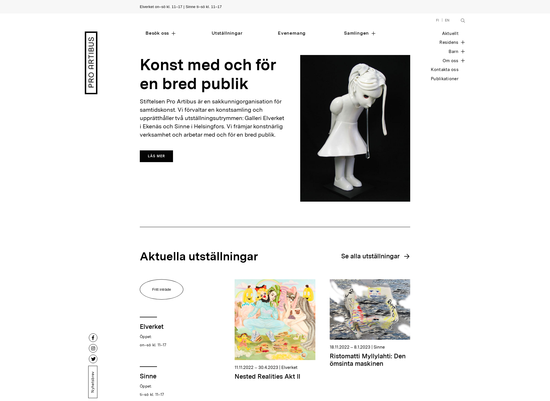Skärmdump för proartibus.fi