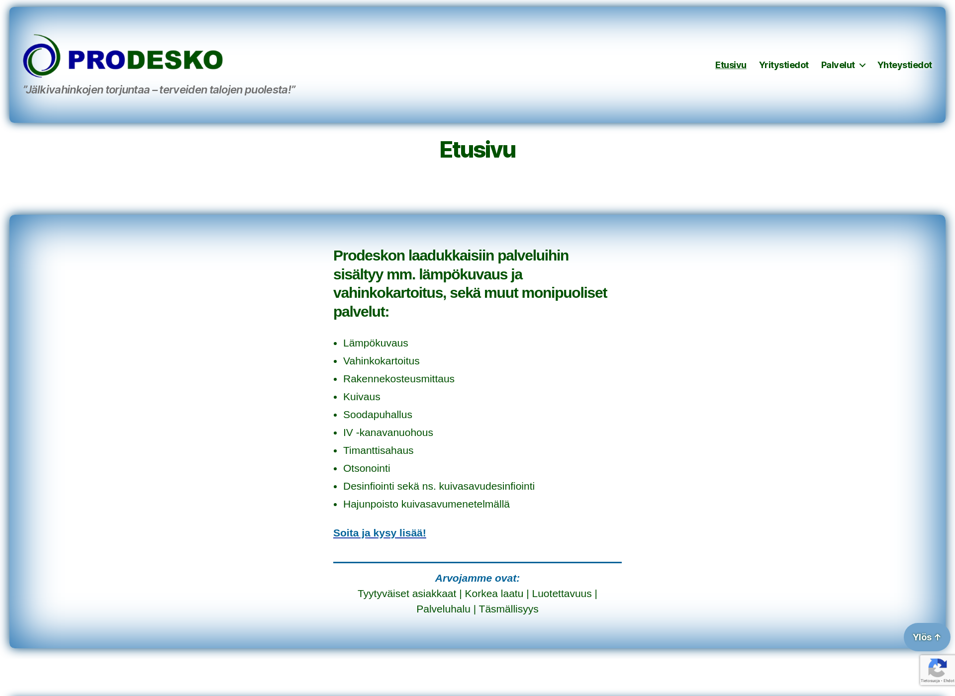 Screenshot for prodesko.fi