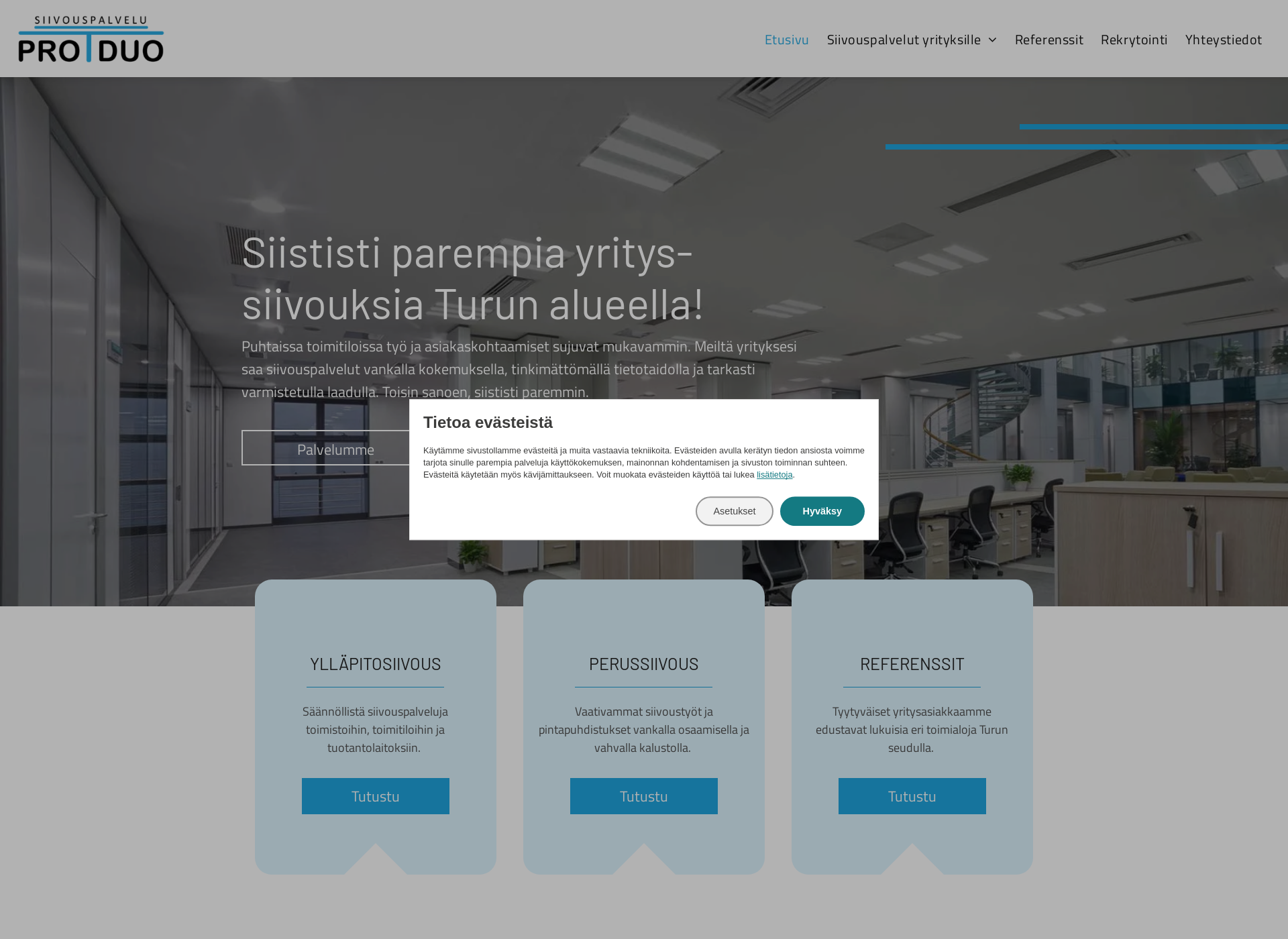 Skärmdump för produo.fi