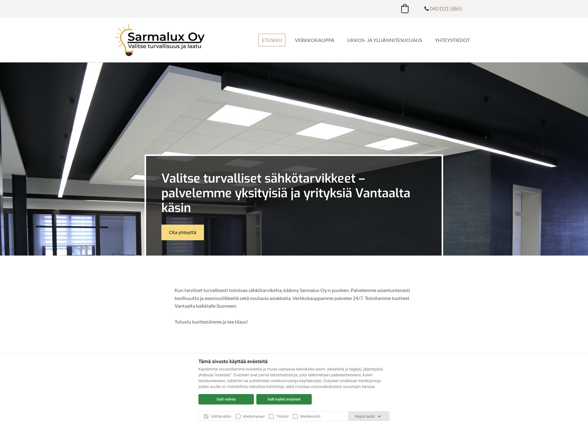 Skärmdump för profiilivalot.fi