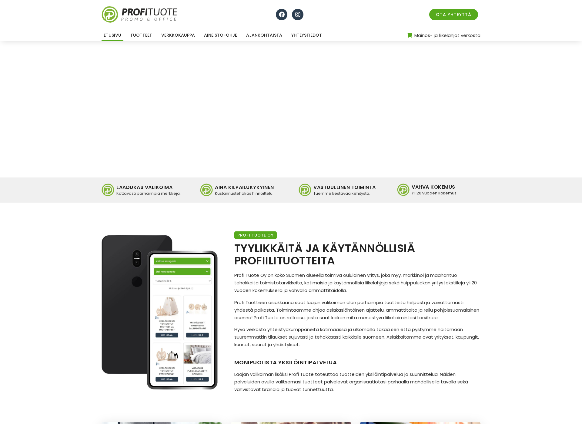 Screenshot for profituote.fi
