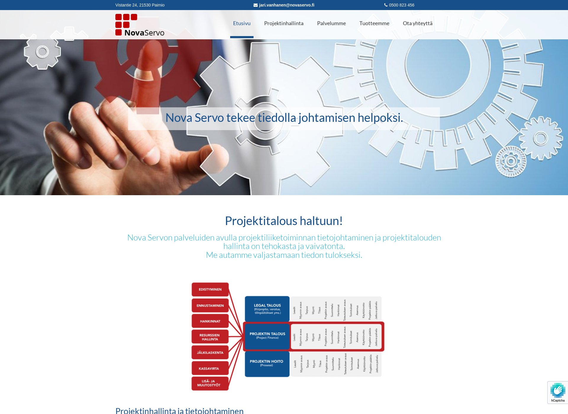 Skärmdump för projectbi.fi