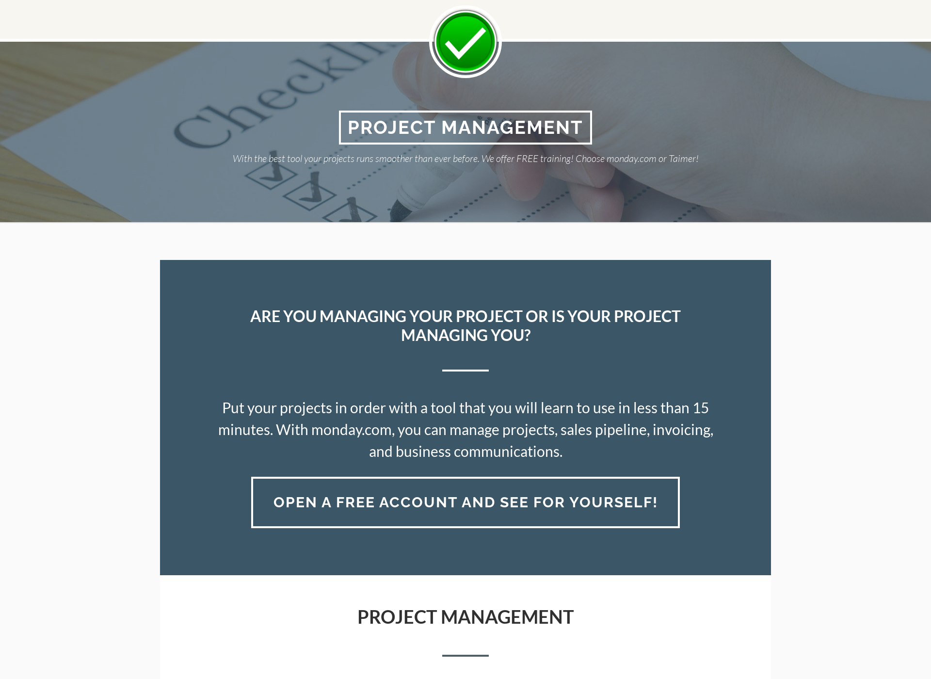 Skärmdump för projectmanagement.fi