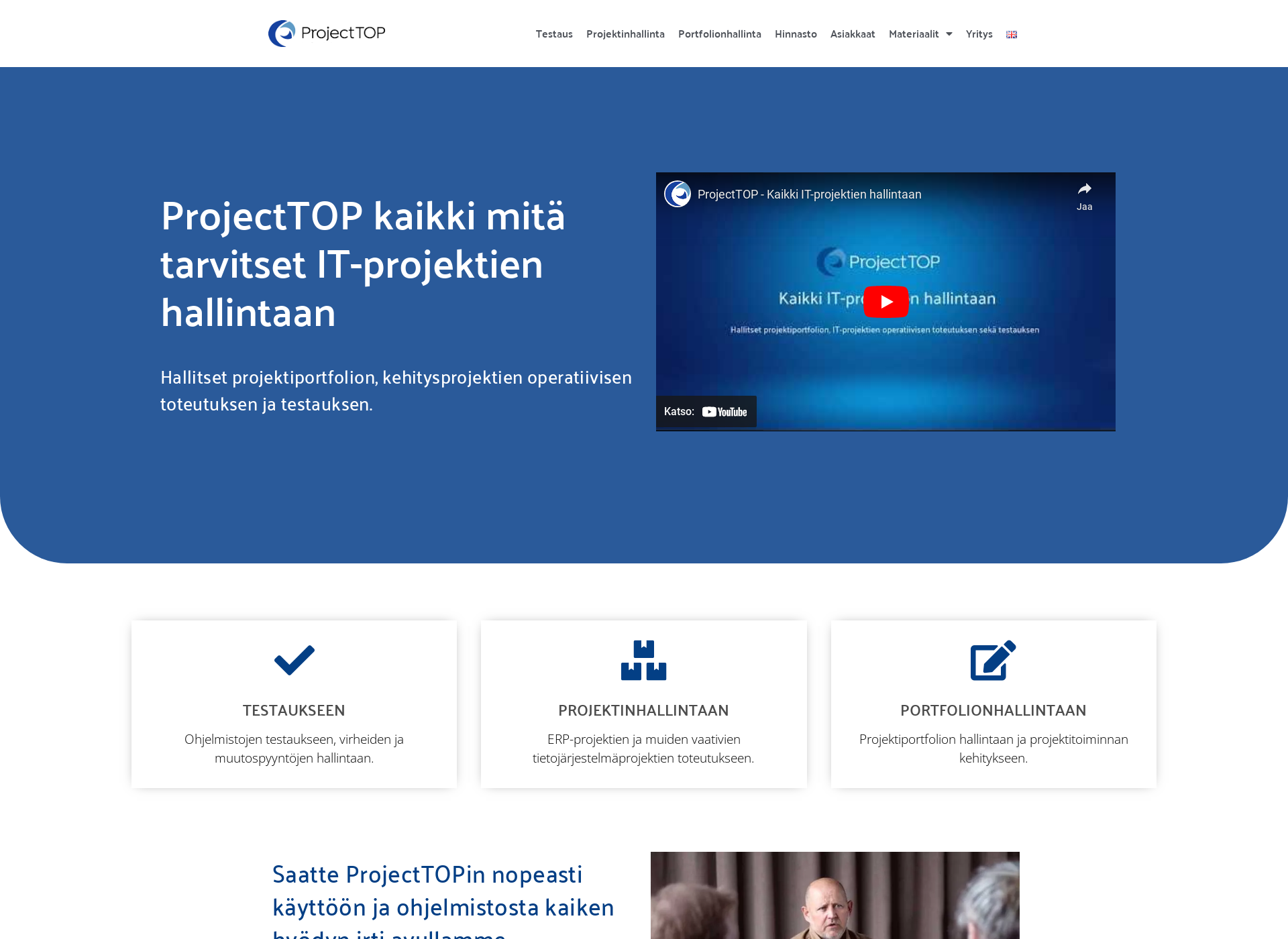 Skärmdump för projecttop.fi