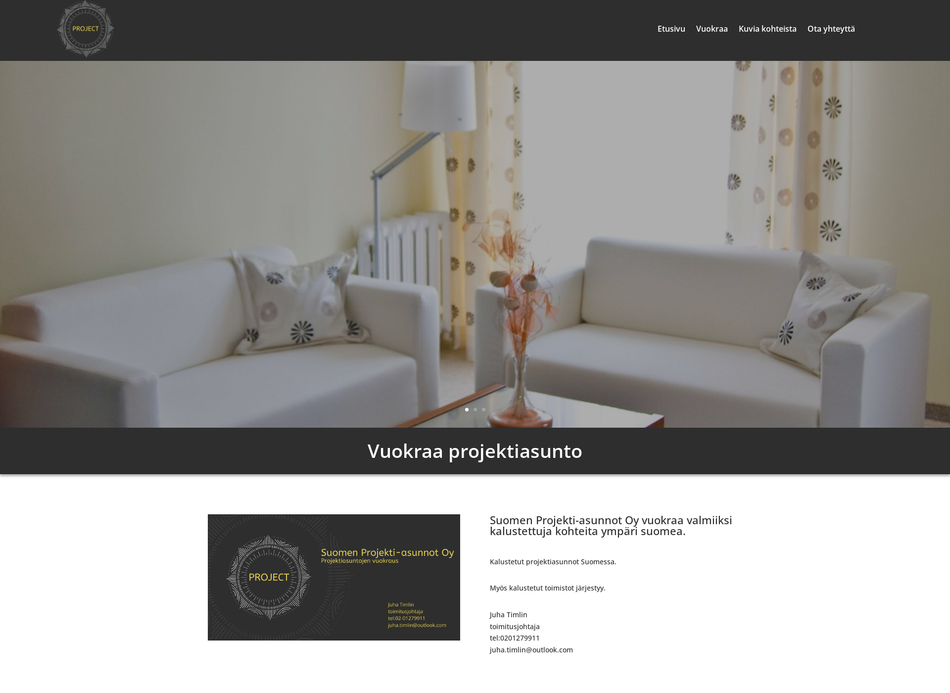 Skärmdump för projektiasunnot.fi