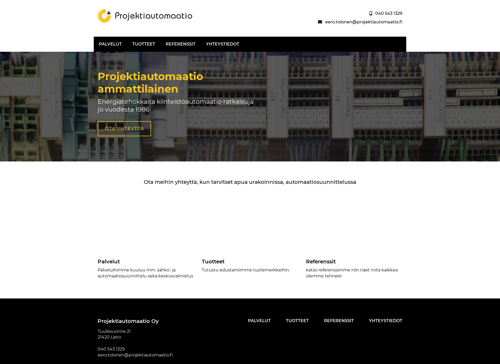Screenshot for projektiautomaatio.fi