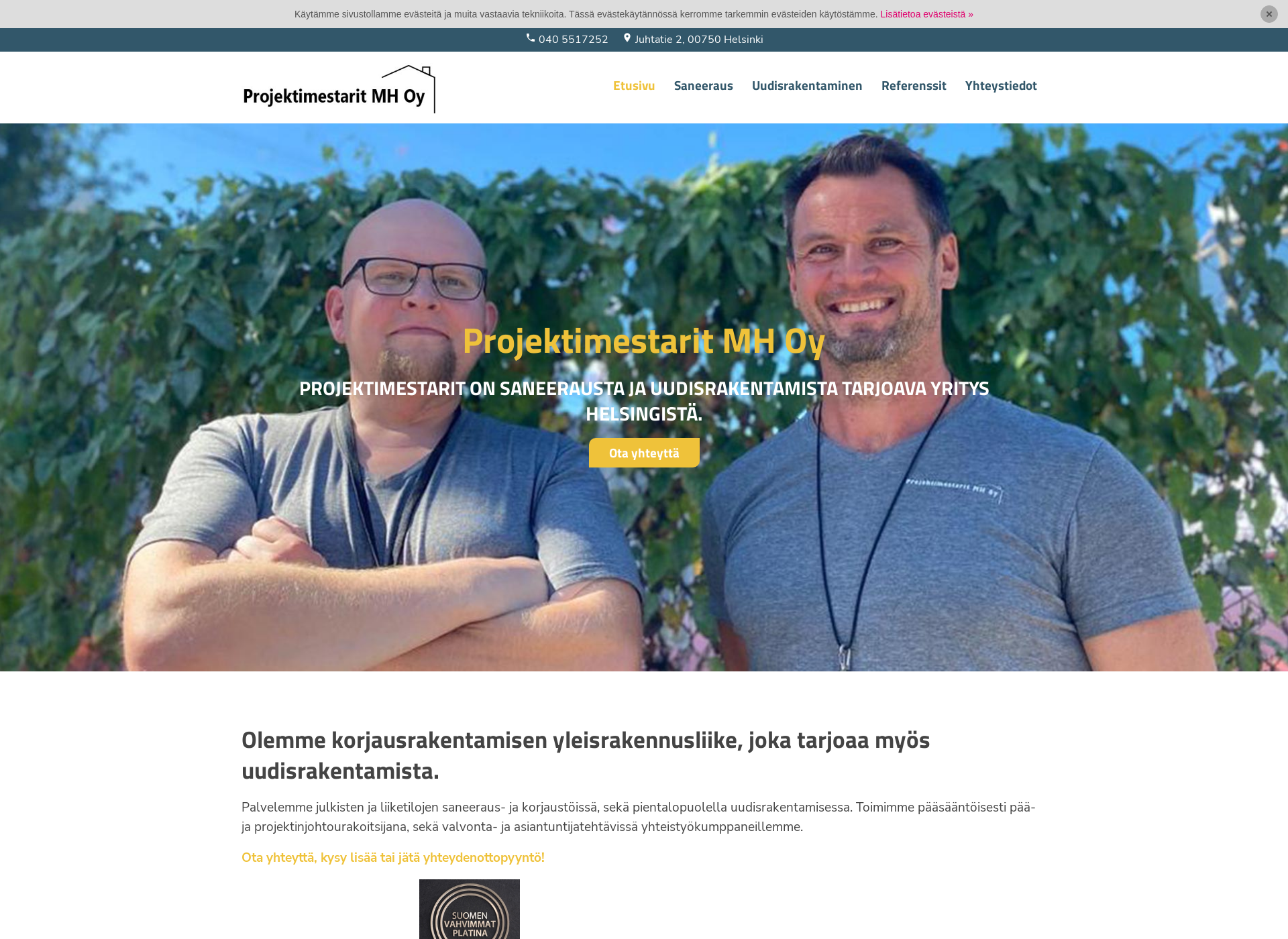 Näyttökuva projektimestarit.fi