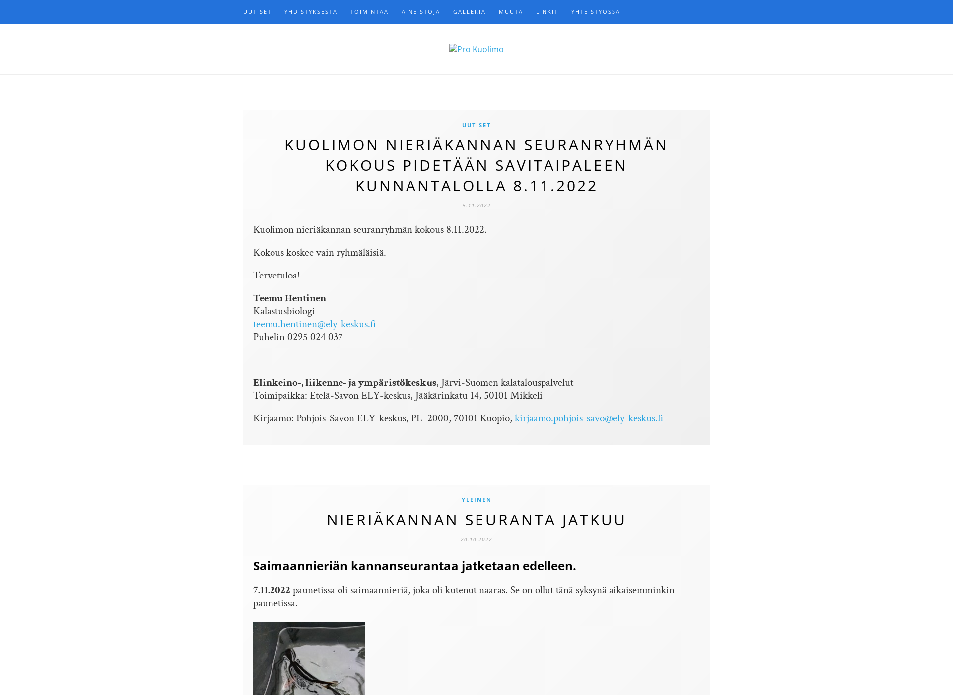 Screenshot for prokuolimo.fi