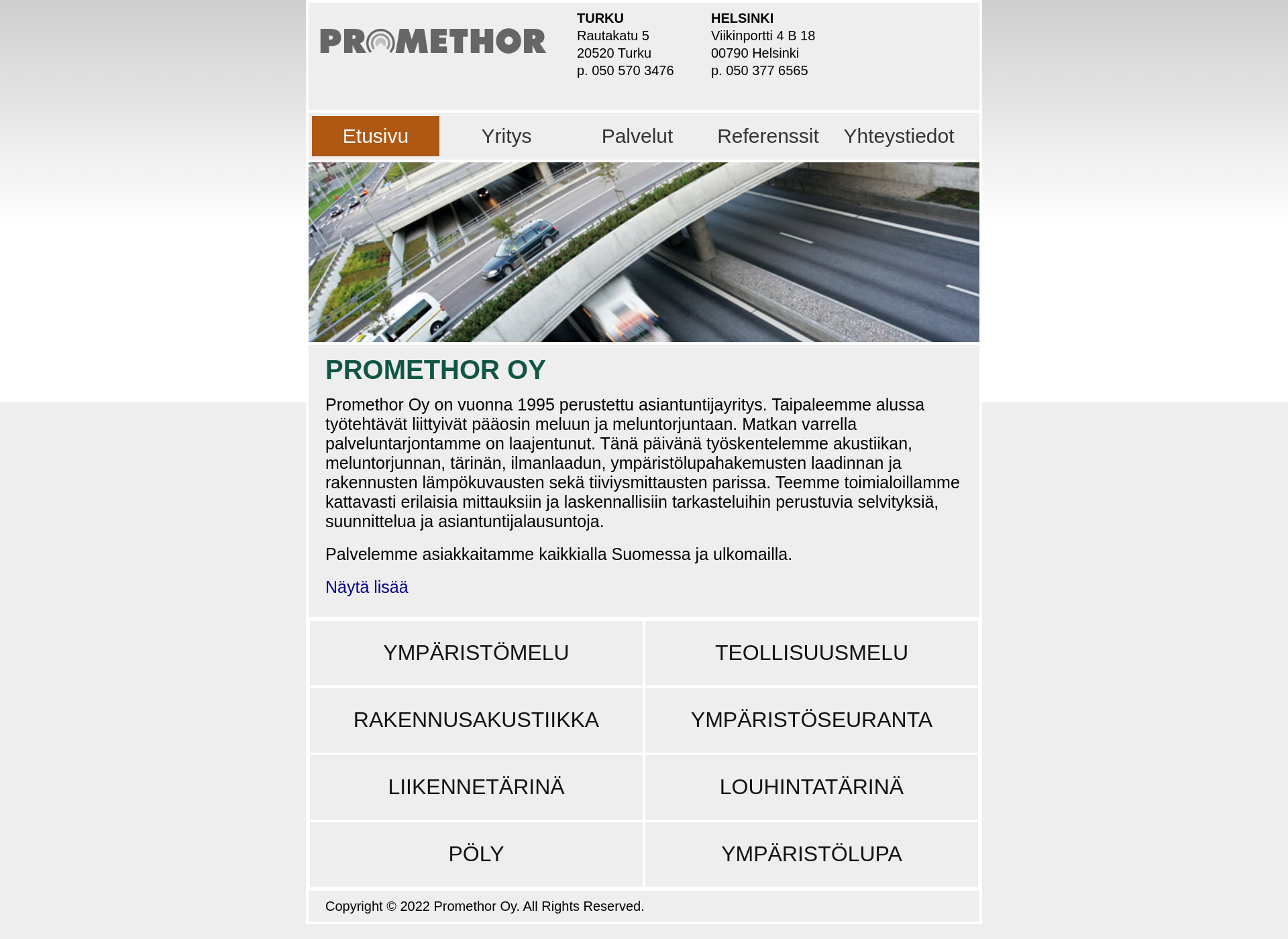 Screenshot for promethor.fi