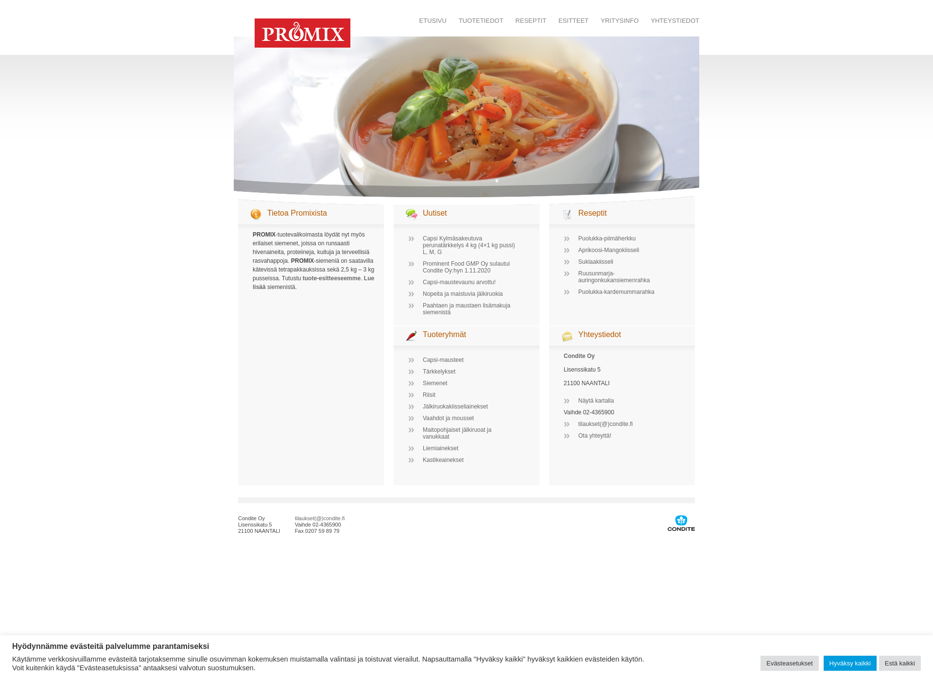 Screenshot for promix.fi