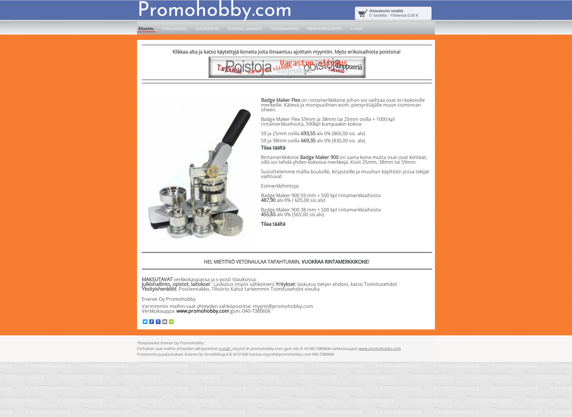 Screenshot for promohobby.fi
