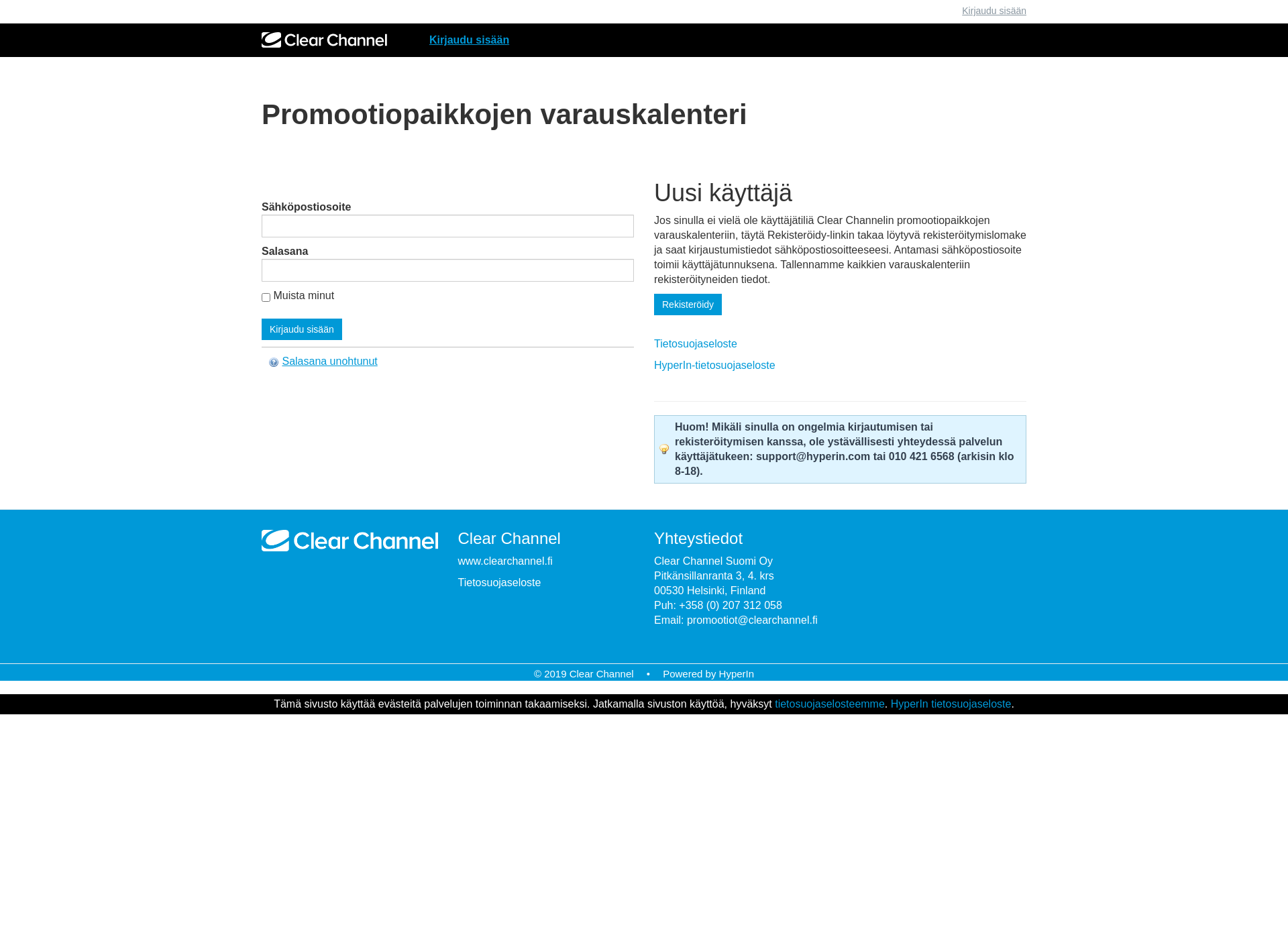 Skärmdump för promootiopaikat.fi