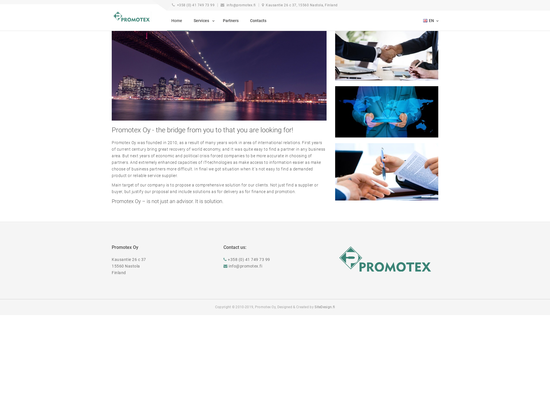 Screenshot for promotex.fi