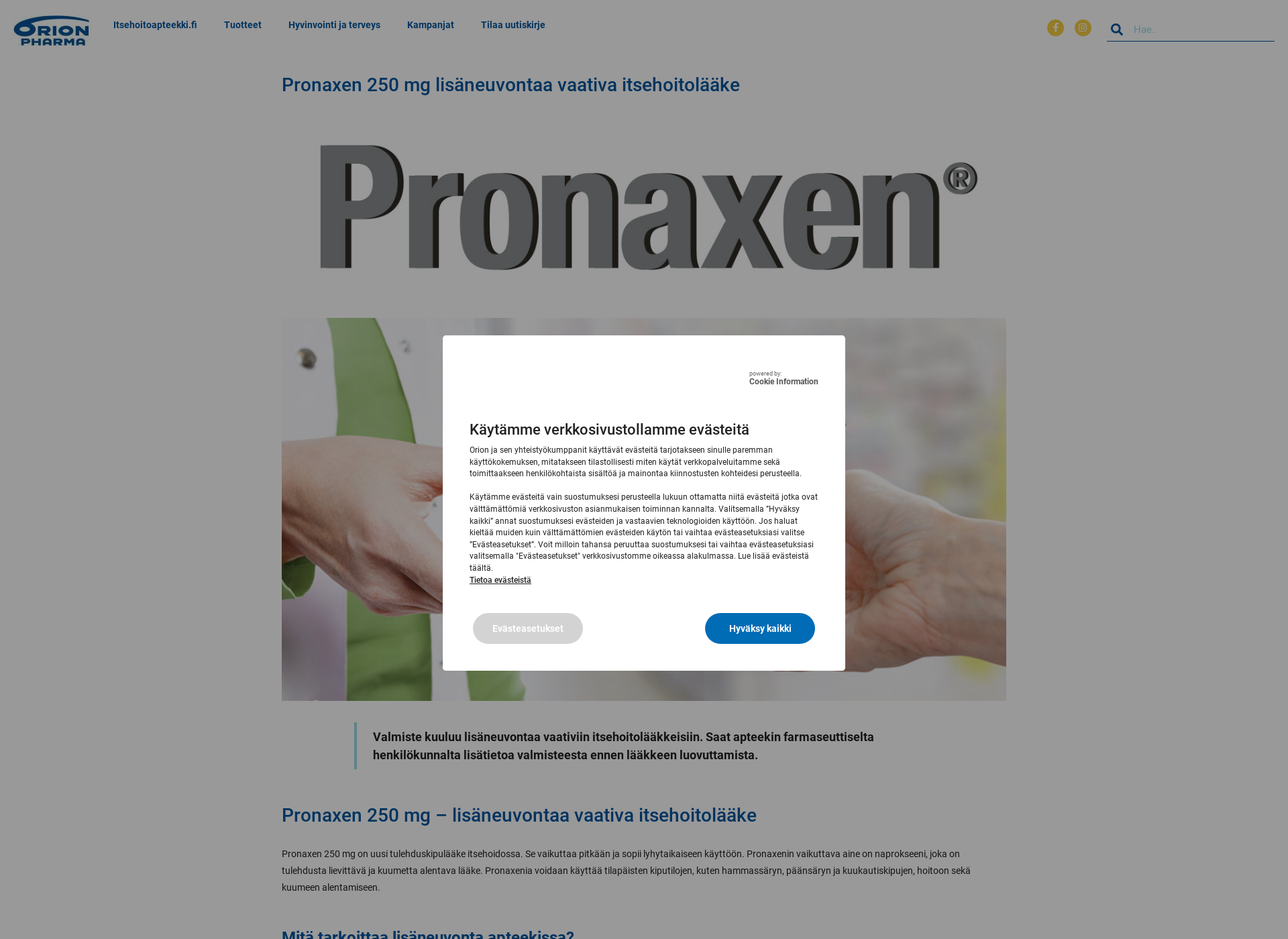 Screenshot for pronaxen.fi