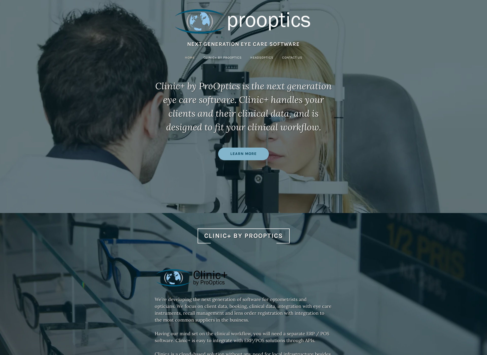 Skärmdump för prooptics.fi