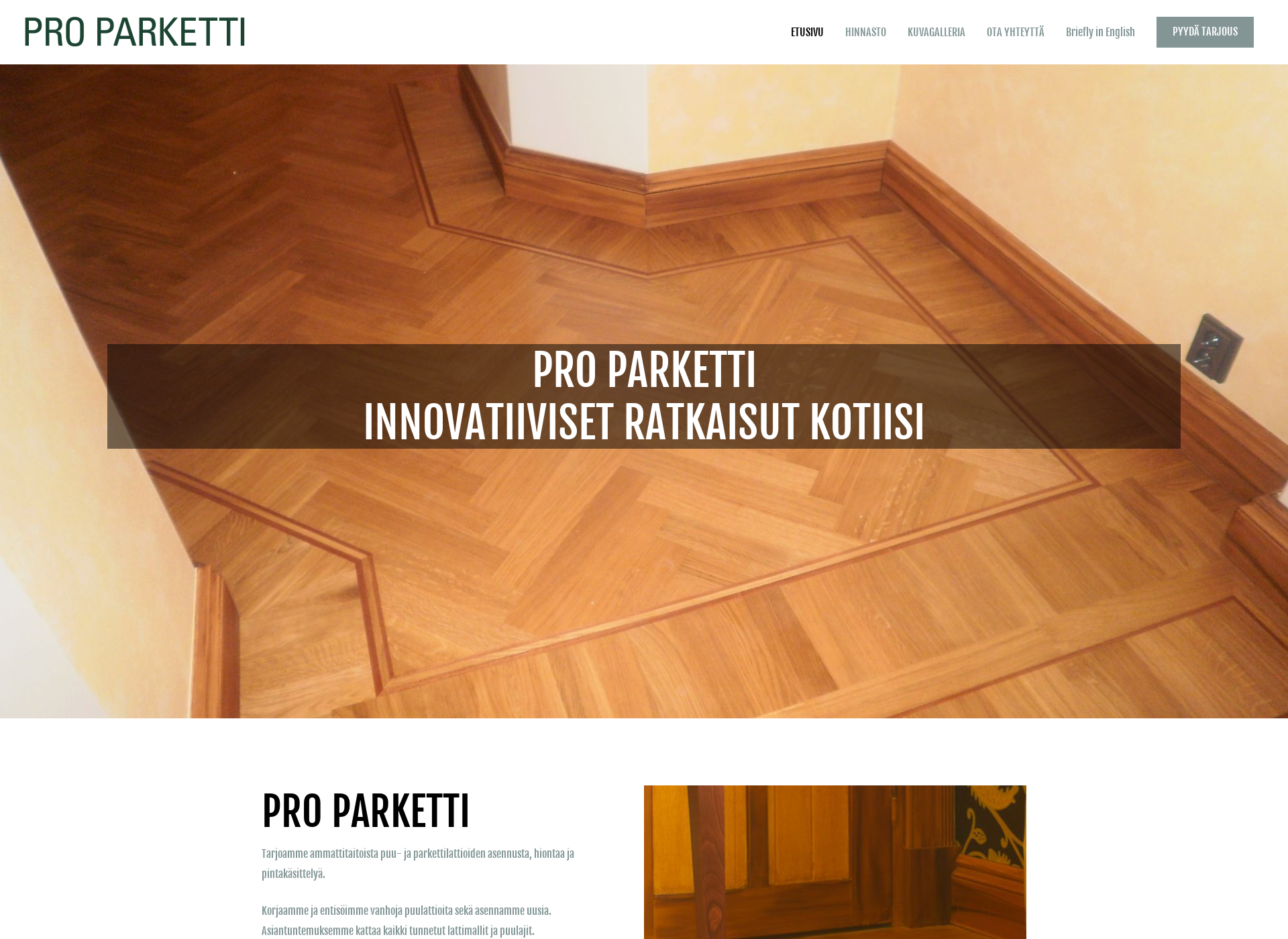 Screenshot for proparketti.fi