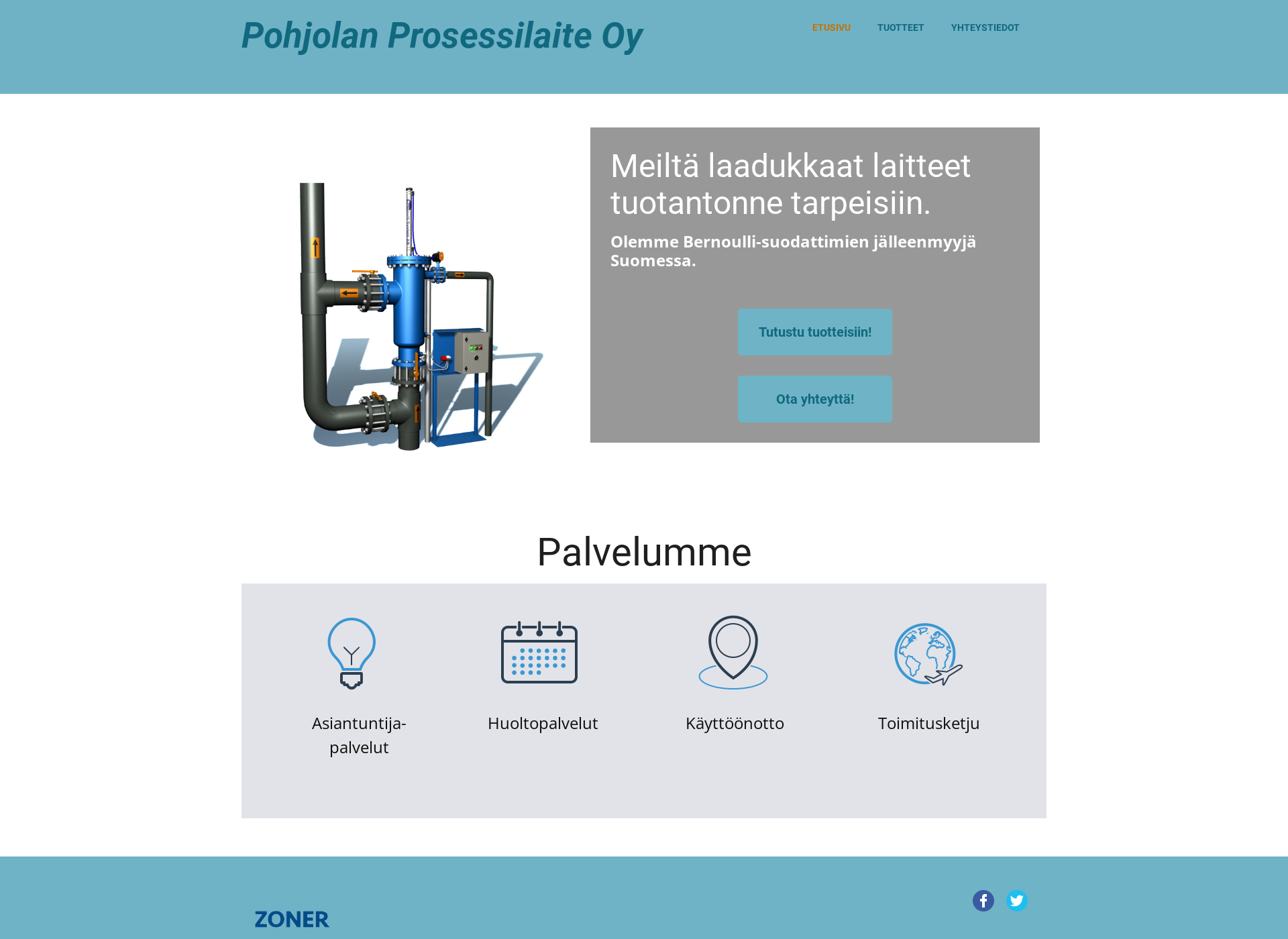 Skärmdump för prosessilaite.fi