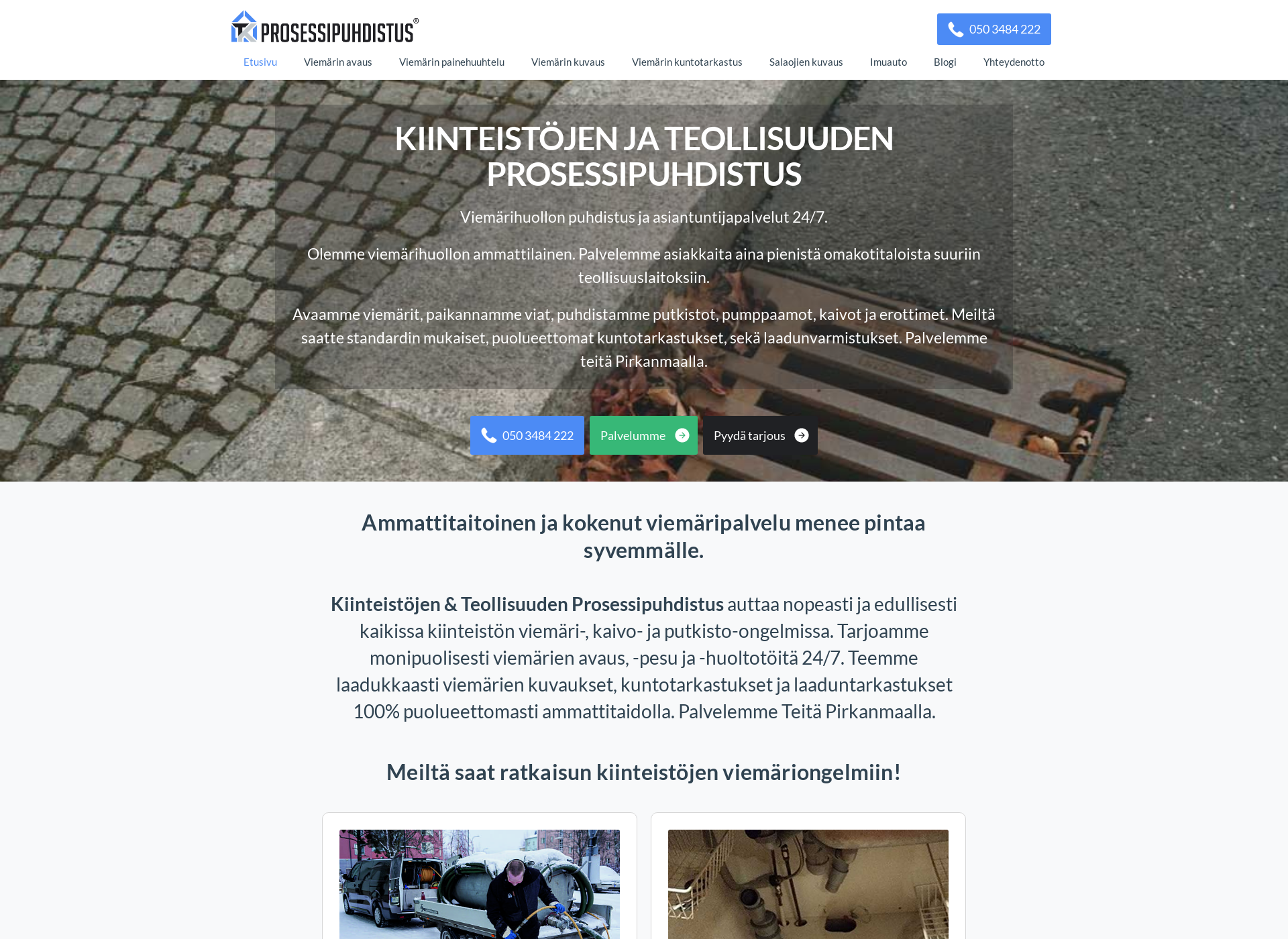 Screenshot for prosessipuhdistus.fi