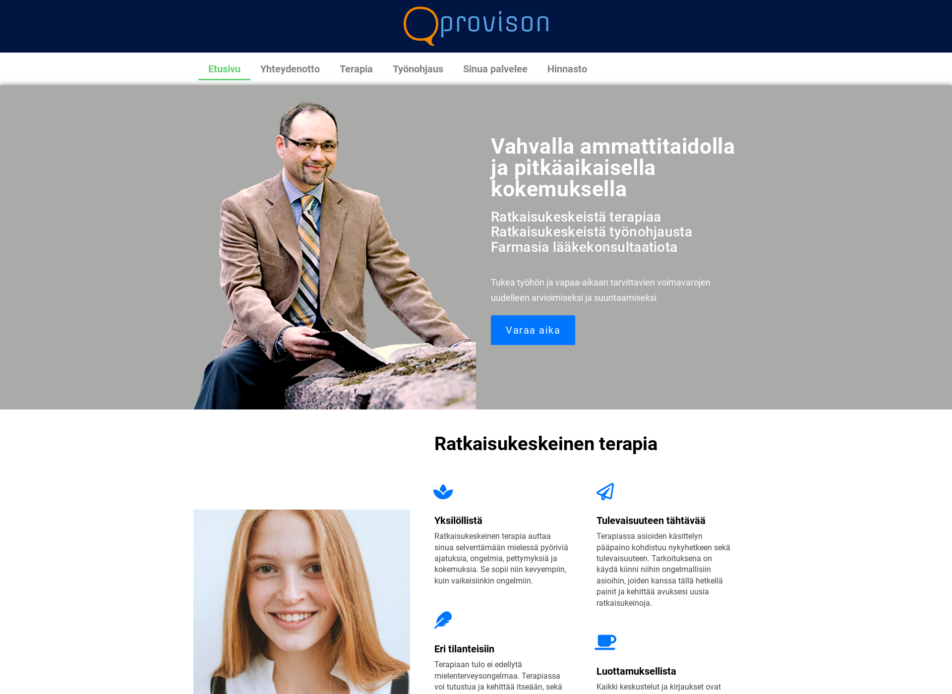 Skärmdump för provison.fi