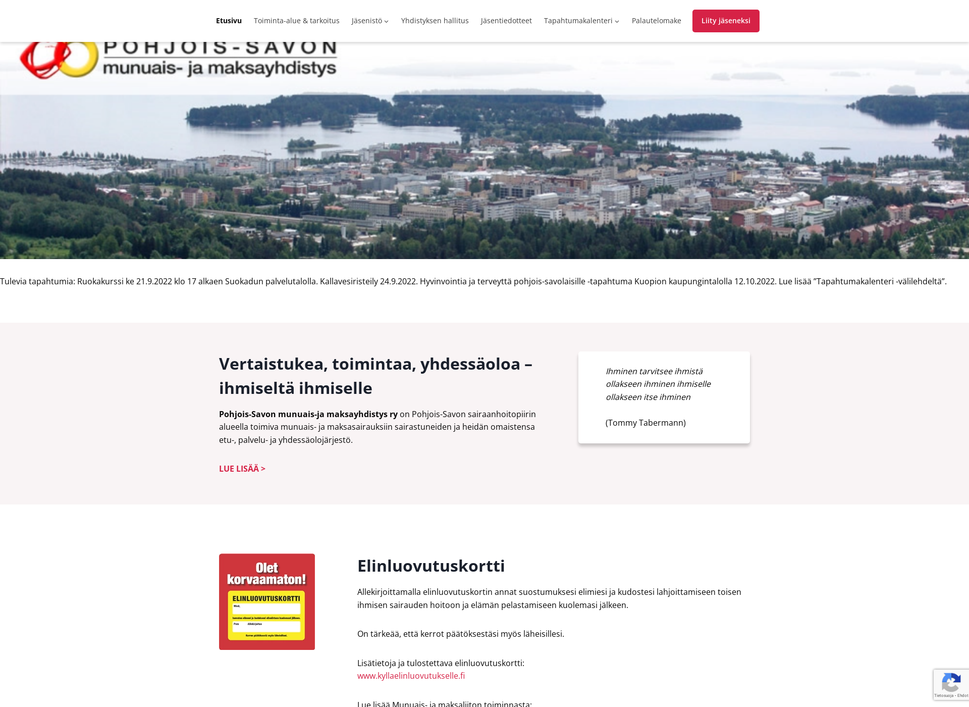 Skärmdump för psmuma.fi
