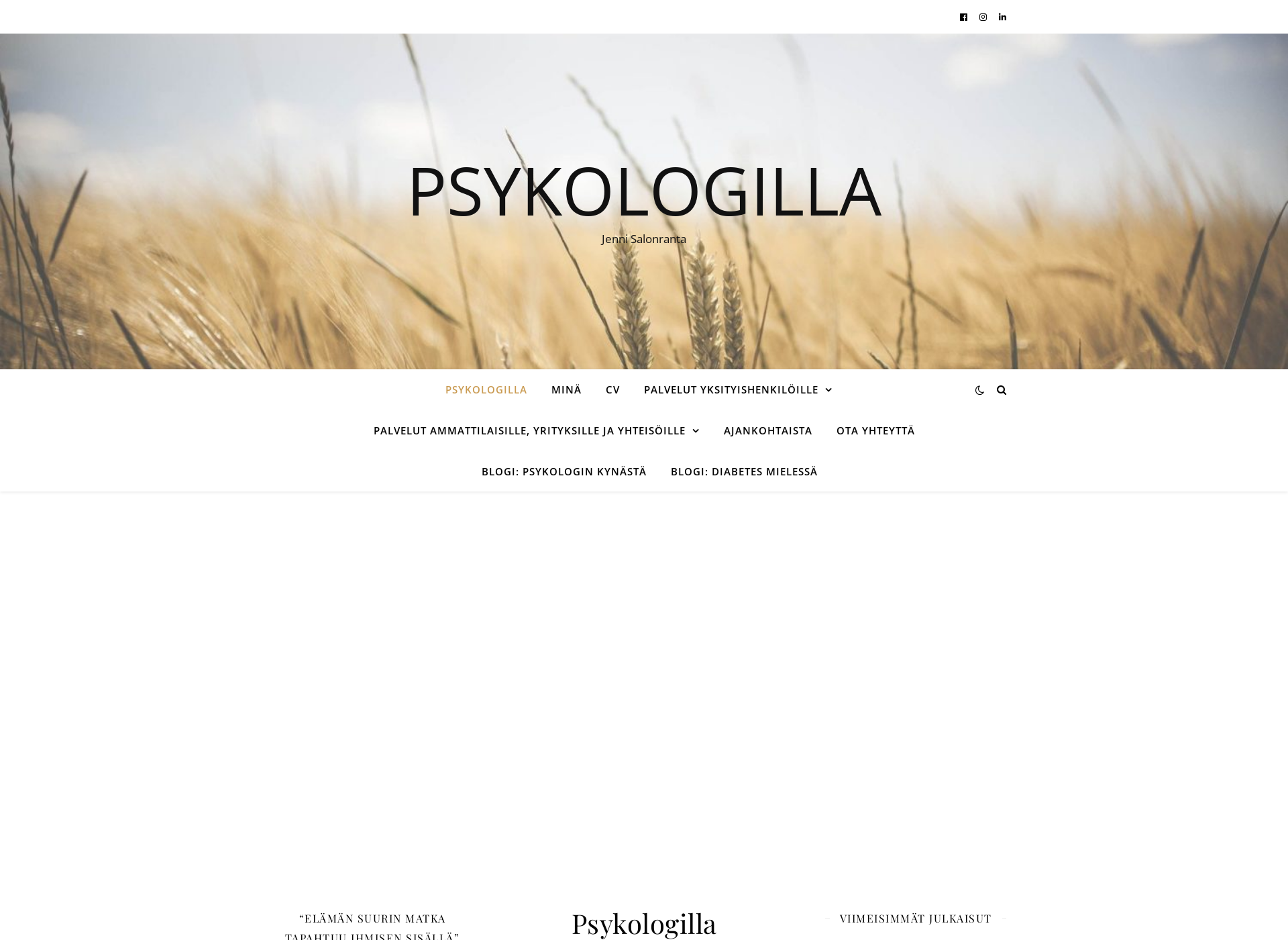 Skärmdump för psykologilla.fi