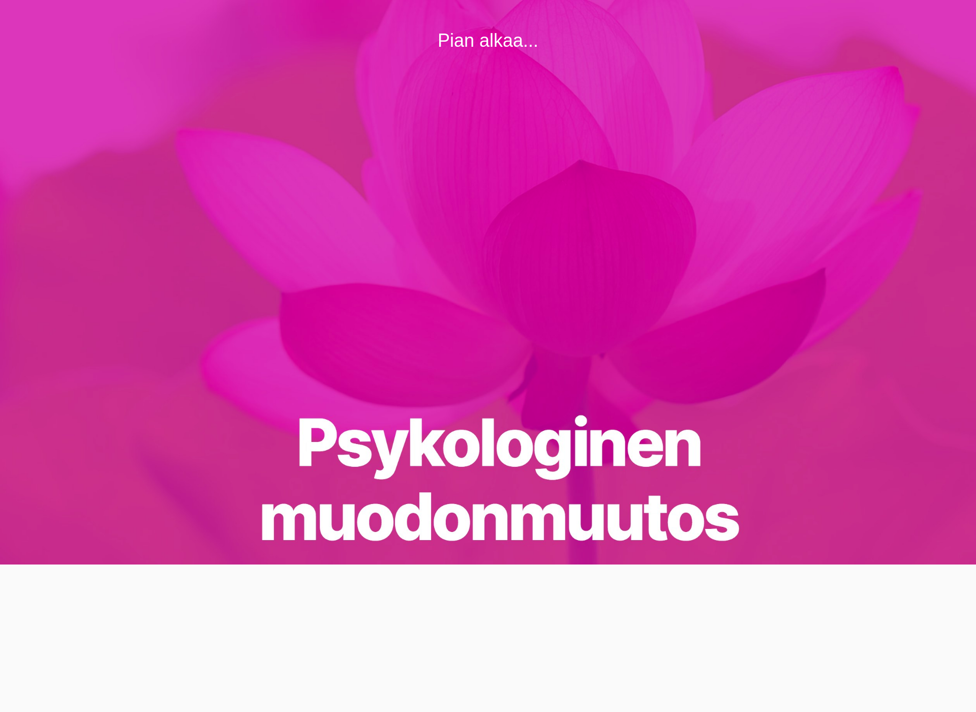 Skärmdump för psykologinenmuodonmuutos.fi