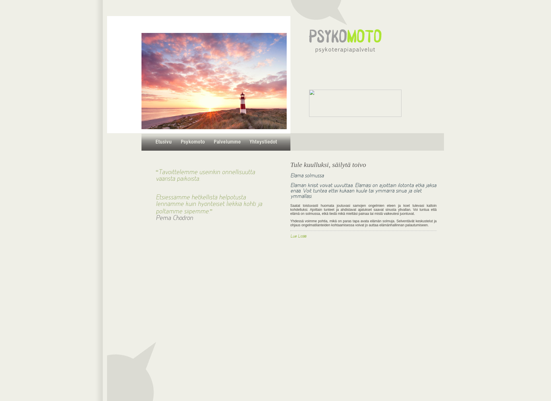 Screenshot for psykomoto.fi