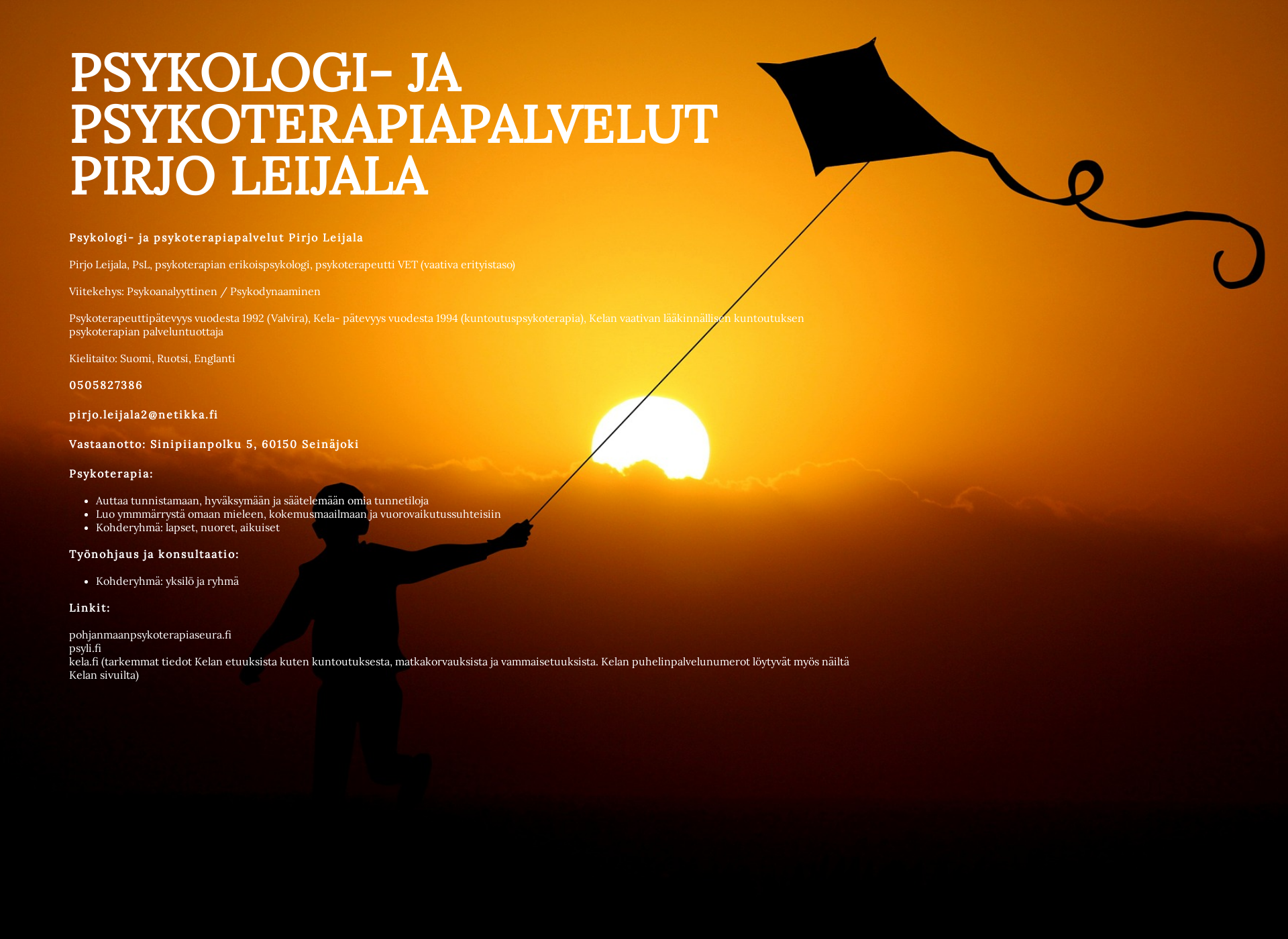 Screenshot for psykoterapialei.fi