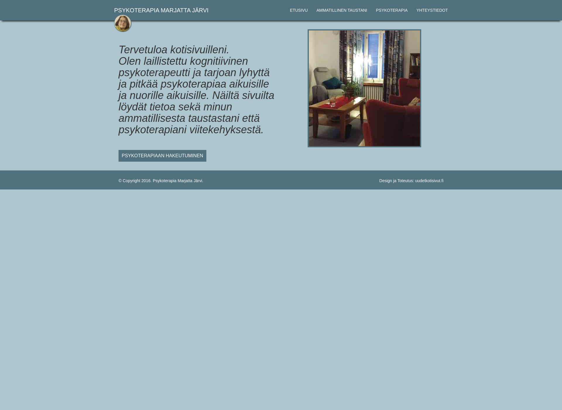 Screenshot for psykoterapiamarjattajärvi.fi