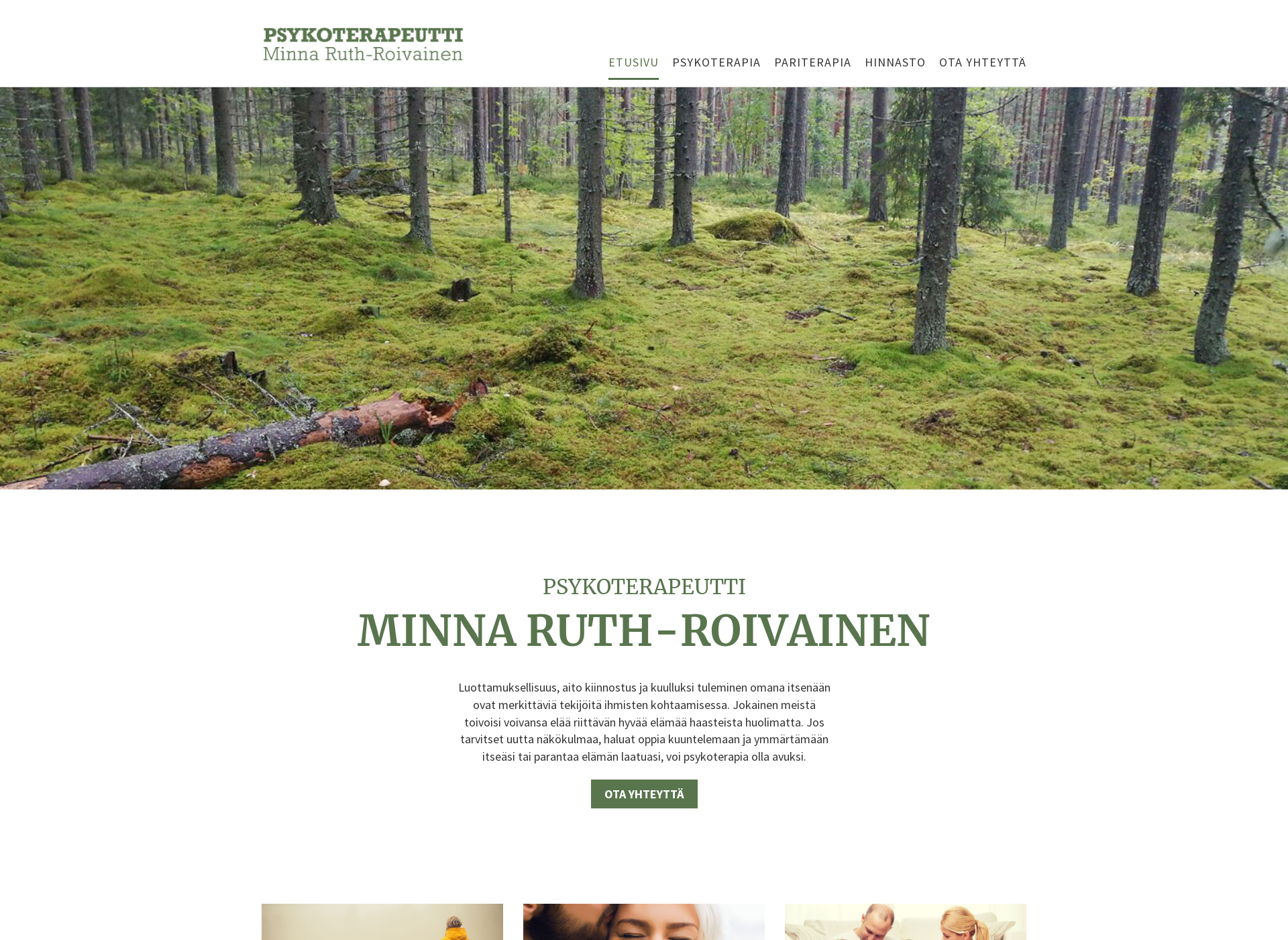 Screenshot for psykoterapiaminnaruth.fi