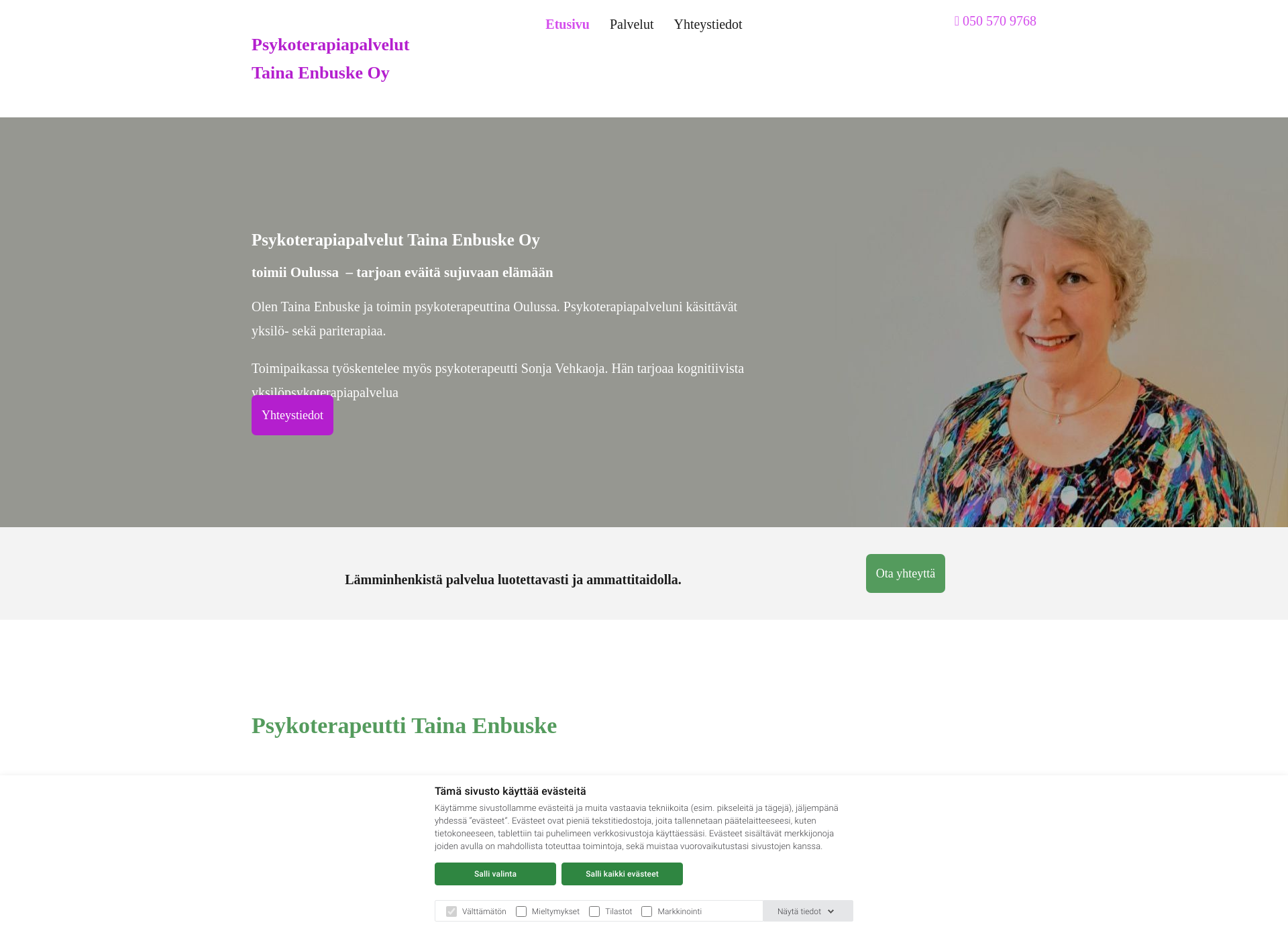 Screenshot for psykoterapiapalvelut.fi