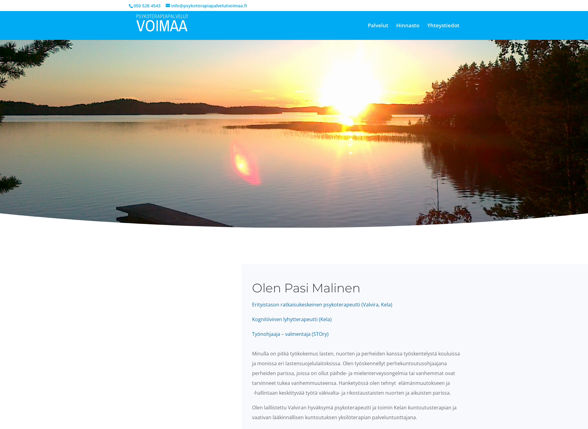Screenshot for psykoterapiapalvelutvoimaa.fi