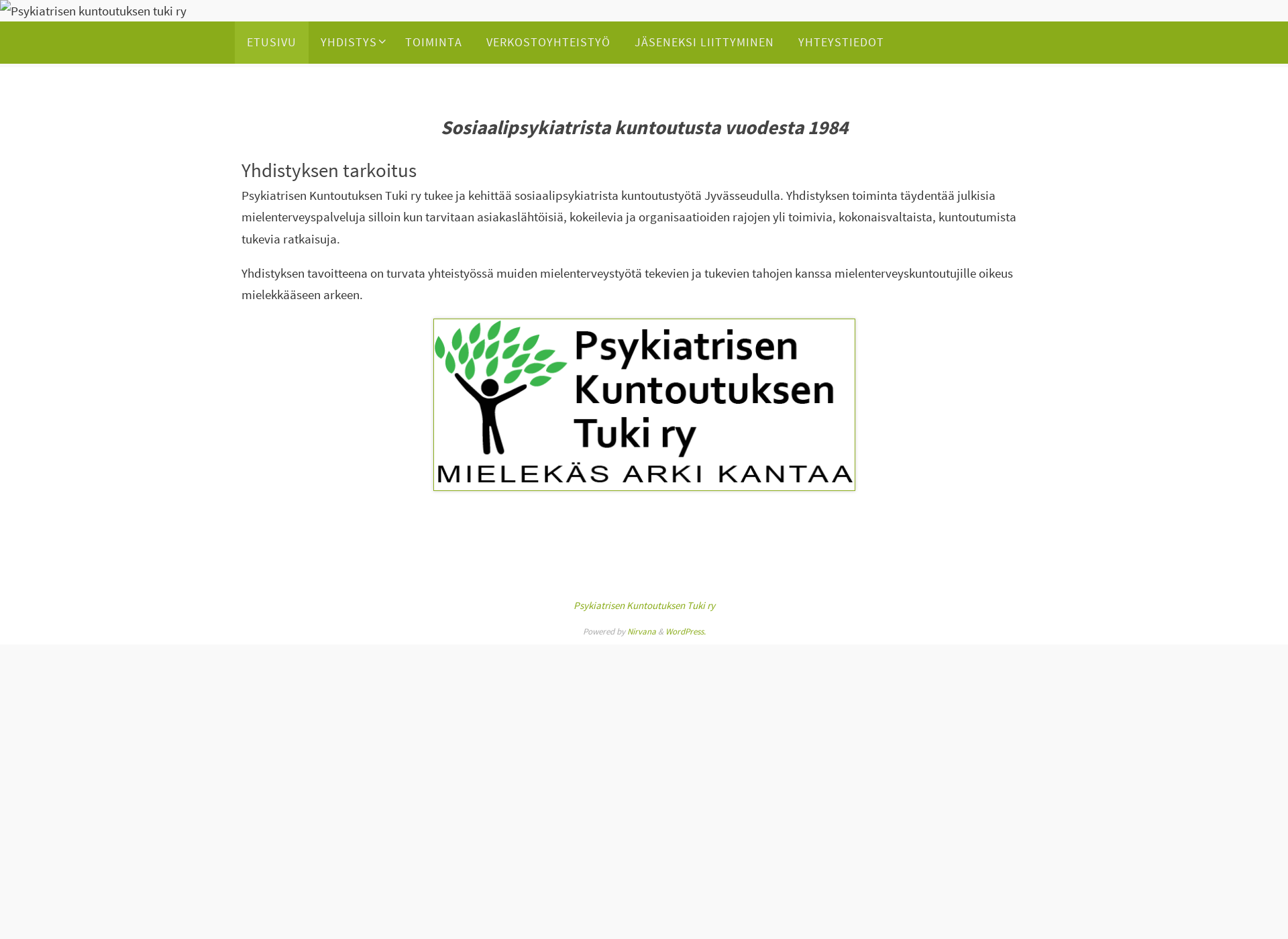 Skärmdump för psykutu.fi