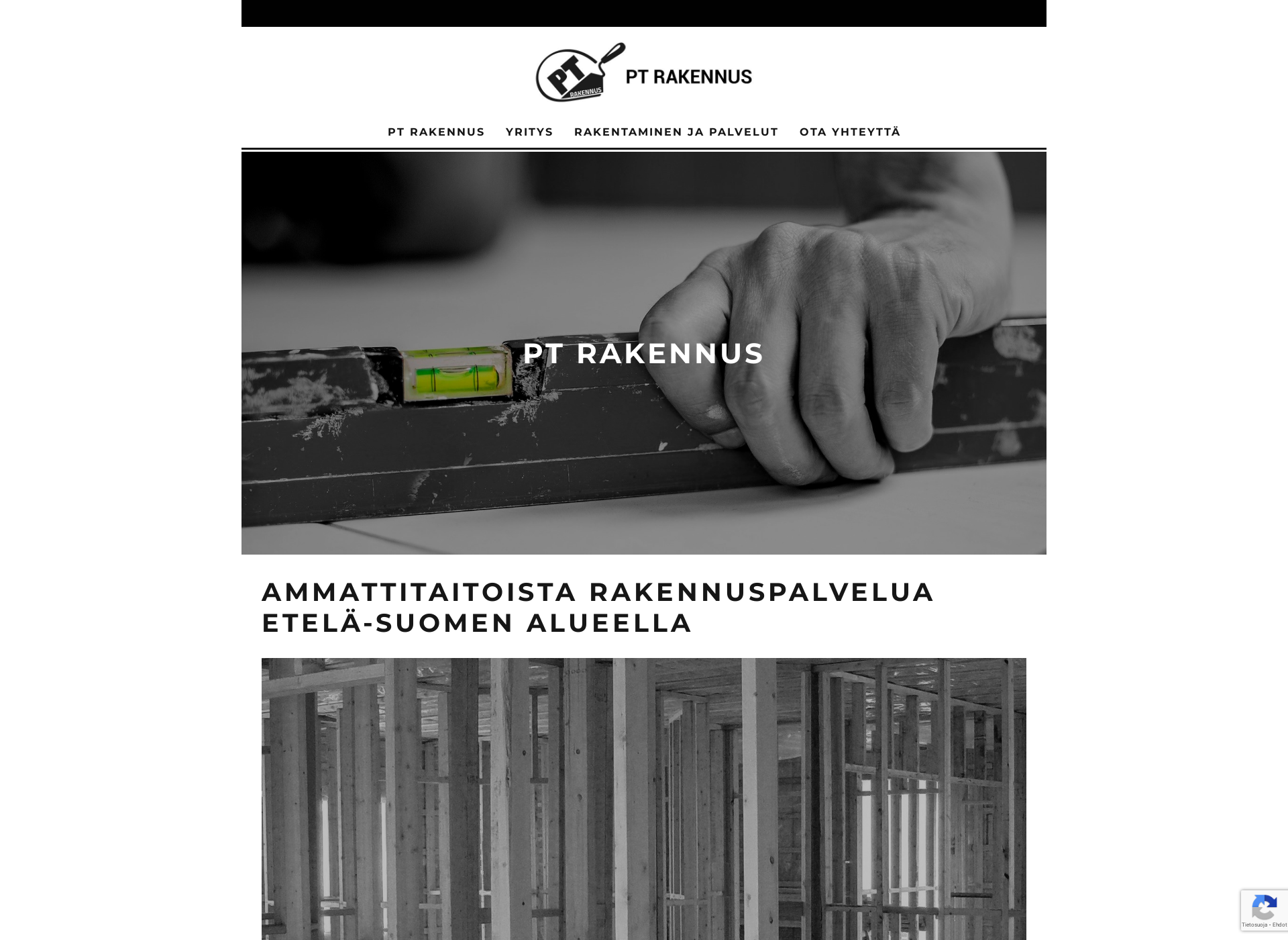 Näyttökuva ptrakennus.fi