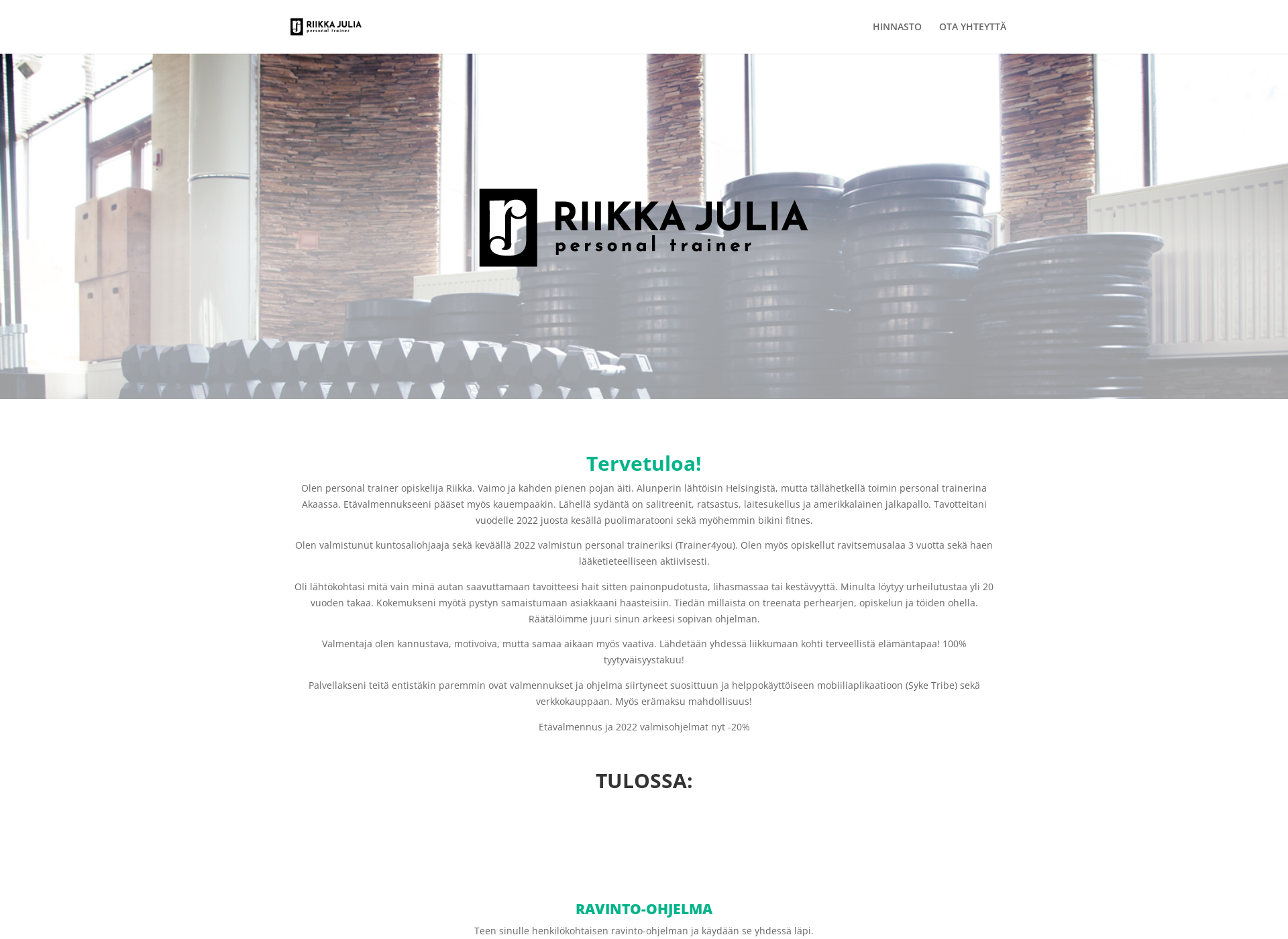 Skärmdump för ptriikkajulia.fi