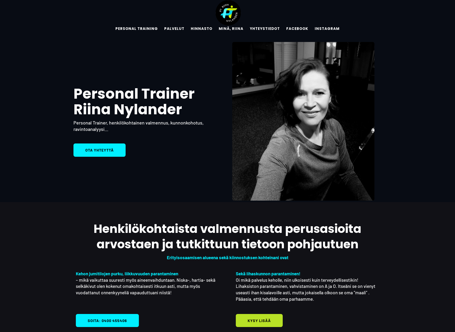 Skärmdump för ptriina.fi