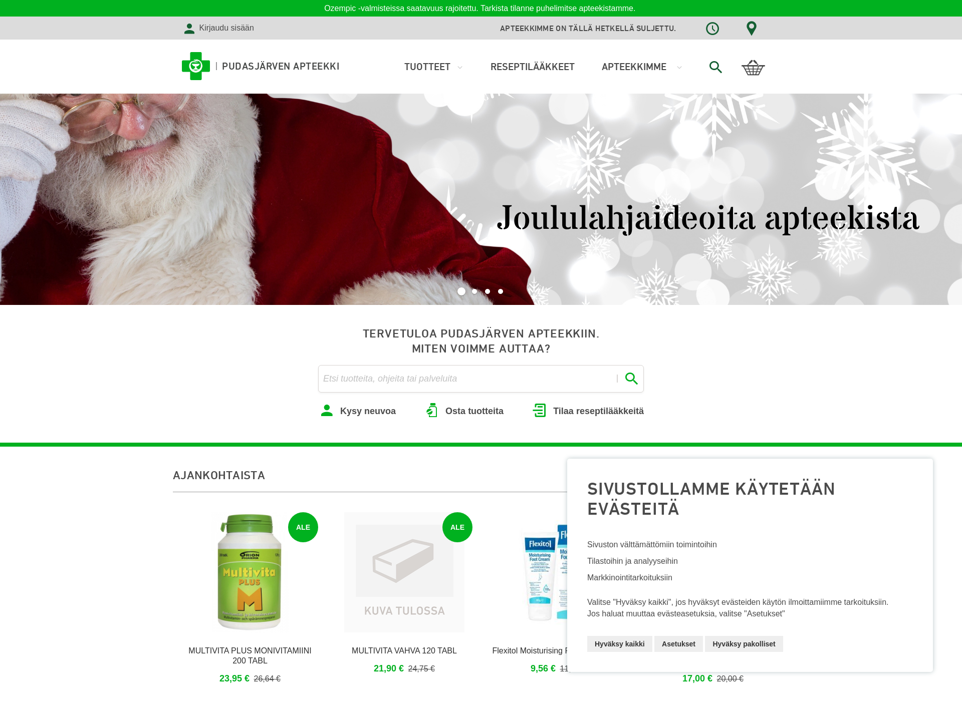 Screenshot for pudasjarvenapteekki.fi