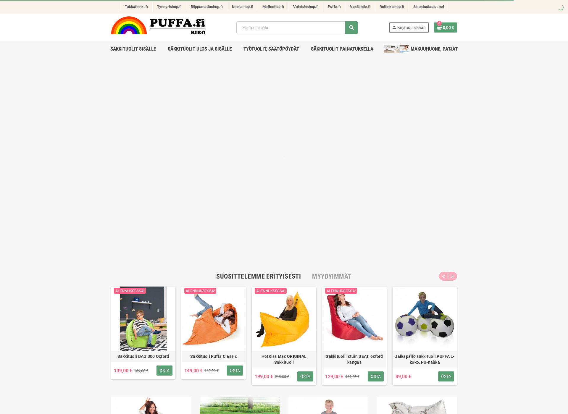 Screenshot for puffa.fi